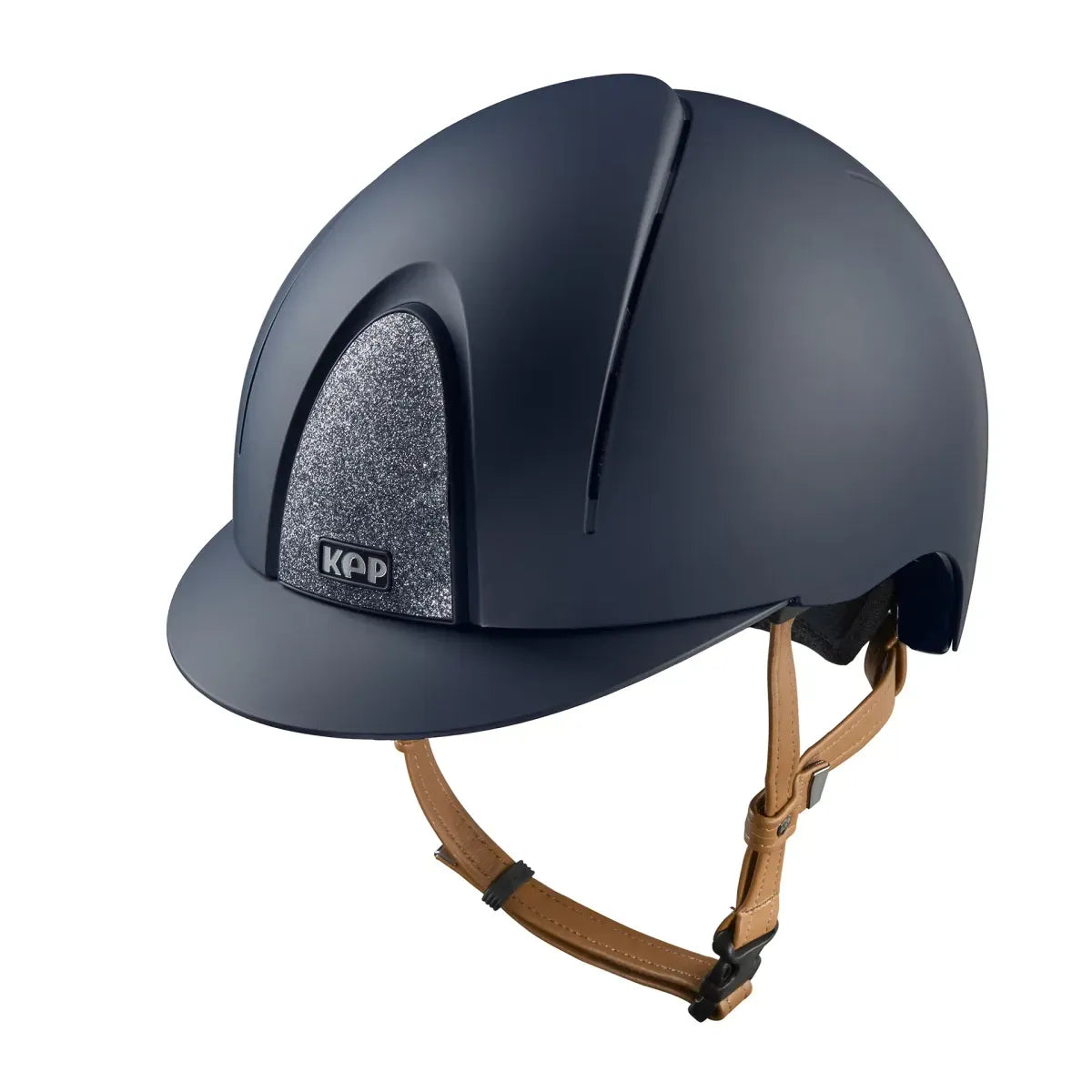 Kep Smart Textile Blue Star Silver Beige Strap Riding Helmet