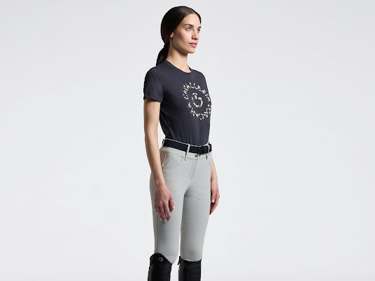 Cavalleria Toscana Floral Embroidery T shirt