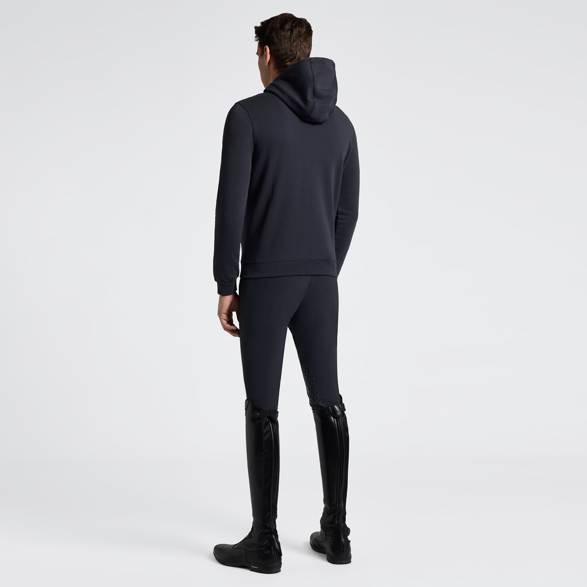 Cavalleria Toscana Cotton Embroidery Logo Zip Hoodie