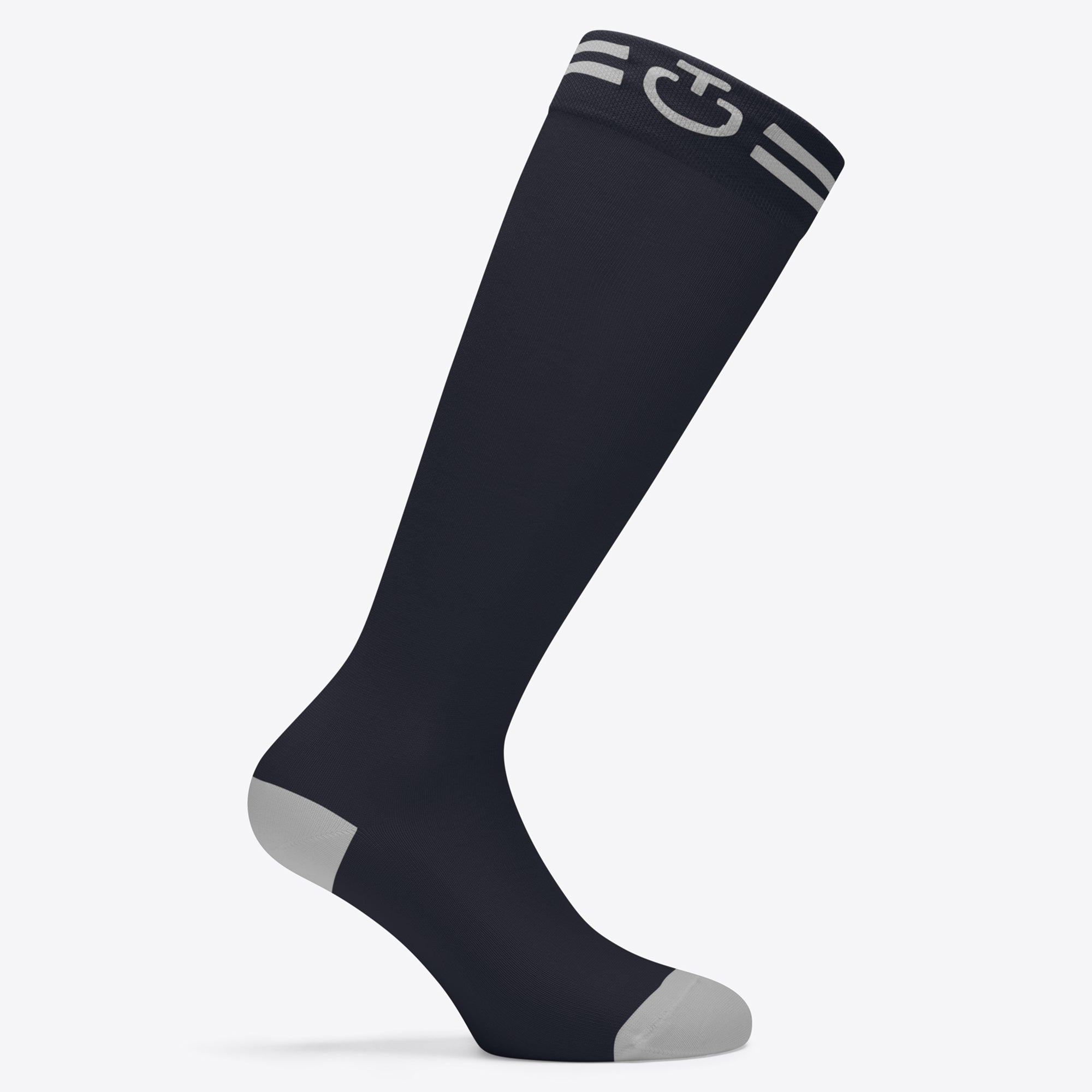 Cavalleria Toscana Jacquard Logo Sock Navy