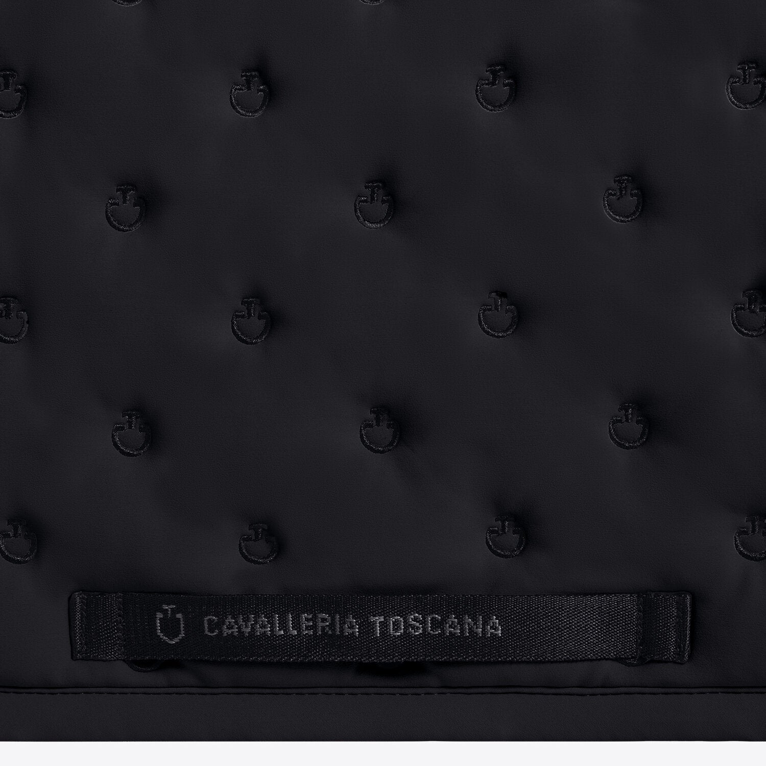 Cavalleria Toscana Embroidery Quilted Jumping Saddle Pad Black