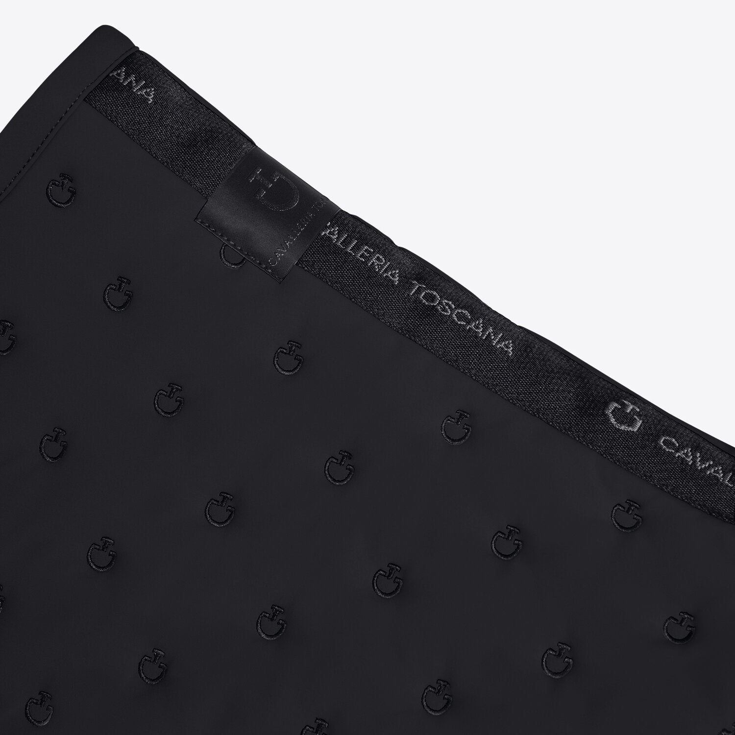 Cavalleria Toscana Embroidery Quilted Jumping Saddle Pad Black