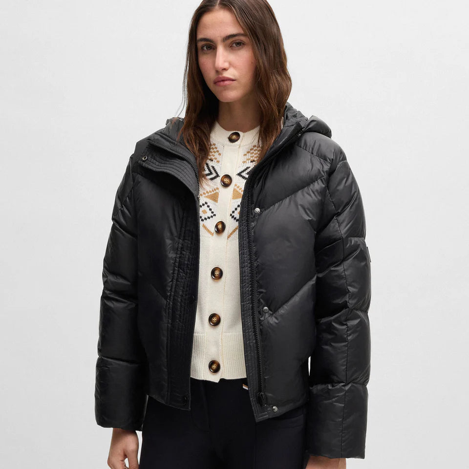 Marsha Bomber Puffer Jacket Black