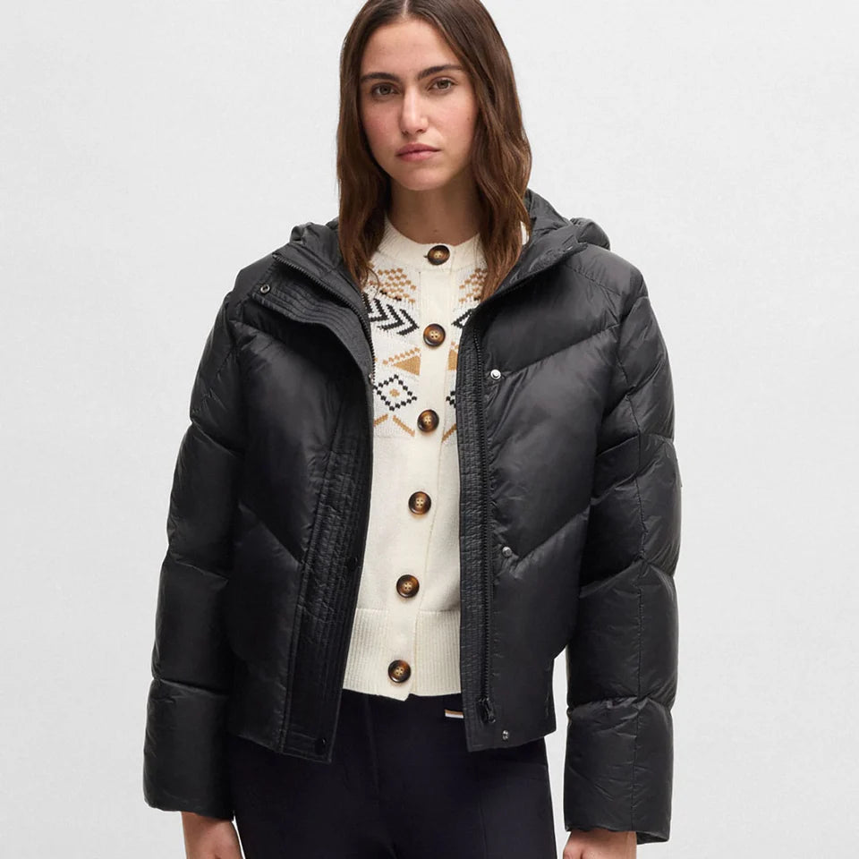 Marsha Bomber Puffer Jacket Black