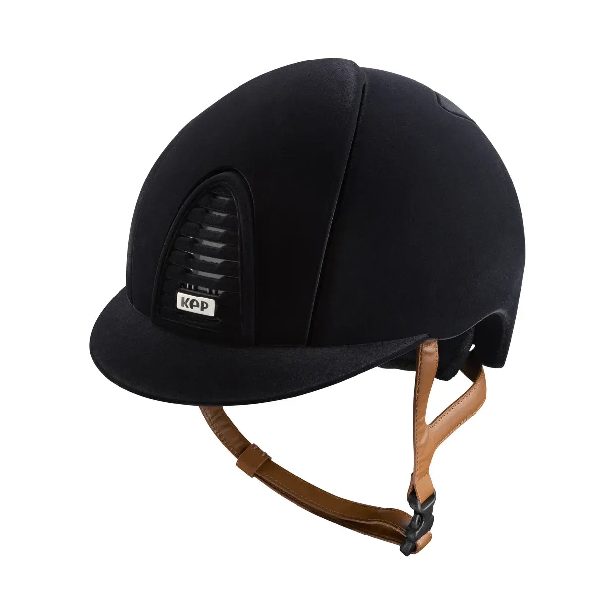 Kep Cromo 2 Velvet Riding Hat with Velvet Frame and Brown Strap