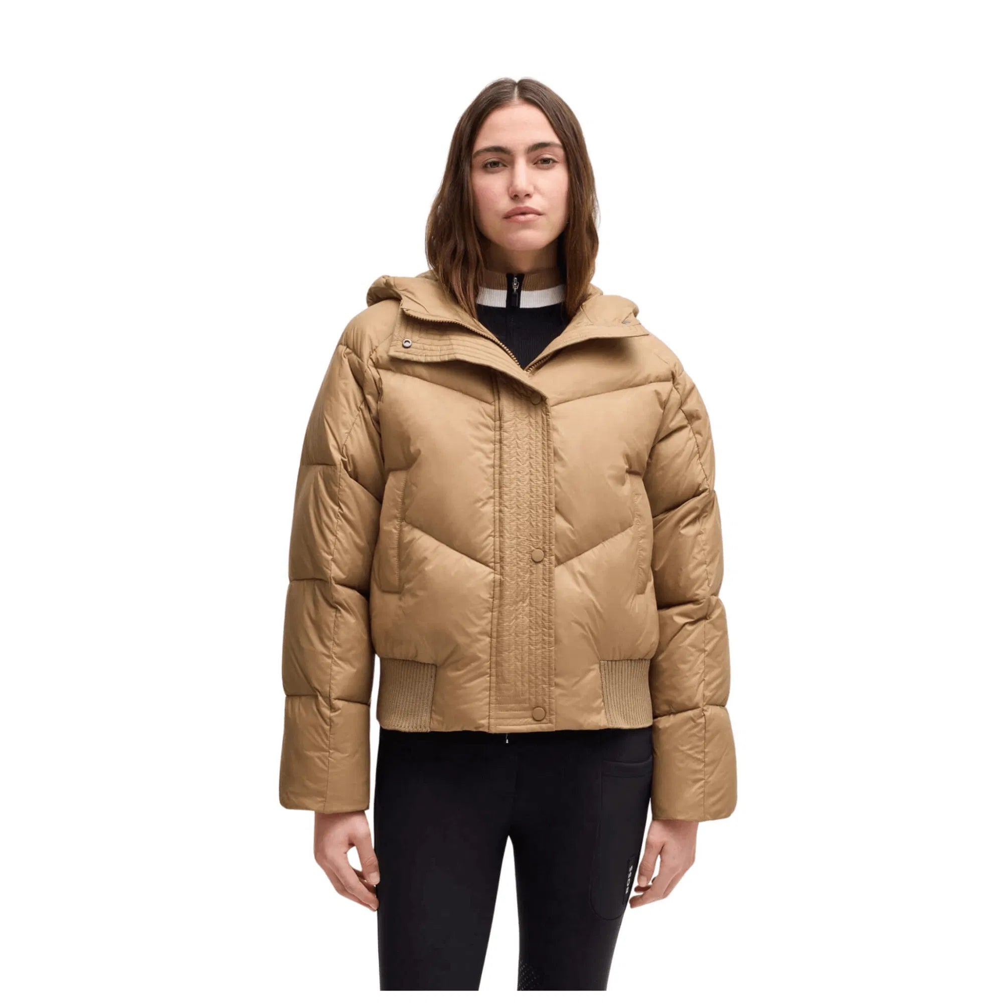 Boss Equestrian Womens Marsha Puffer Jacket Camel