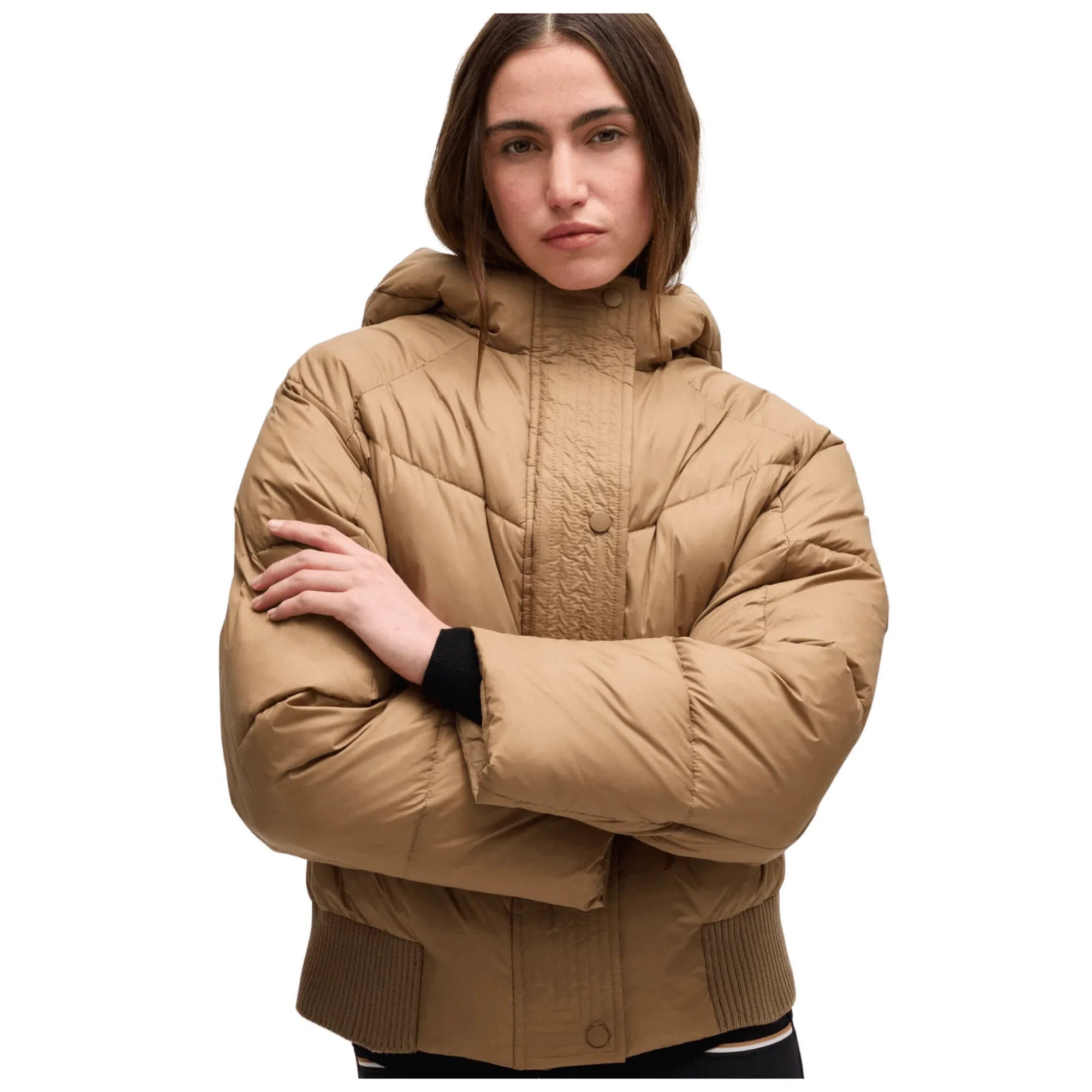 Boss Equestrian Womens Marsha Puffer Jacket Camel