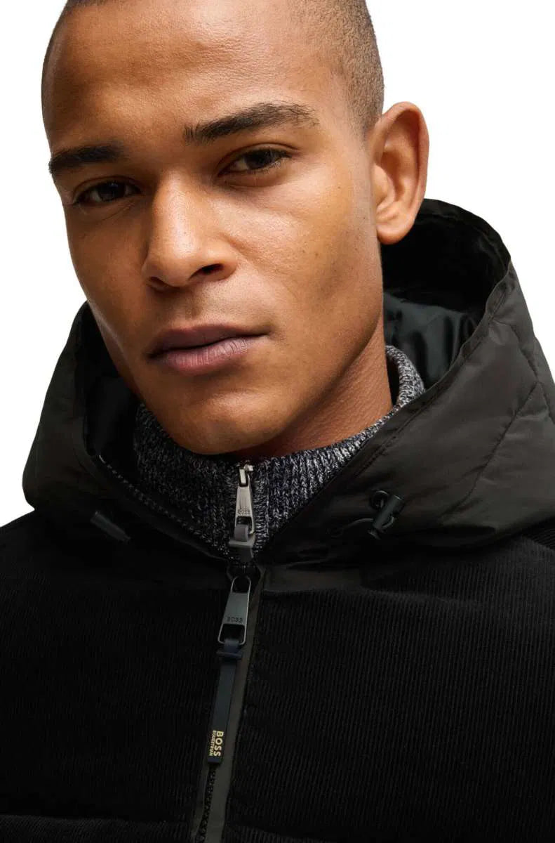 Boss Equestrian Thomas Cord Puffer Jacket Black