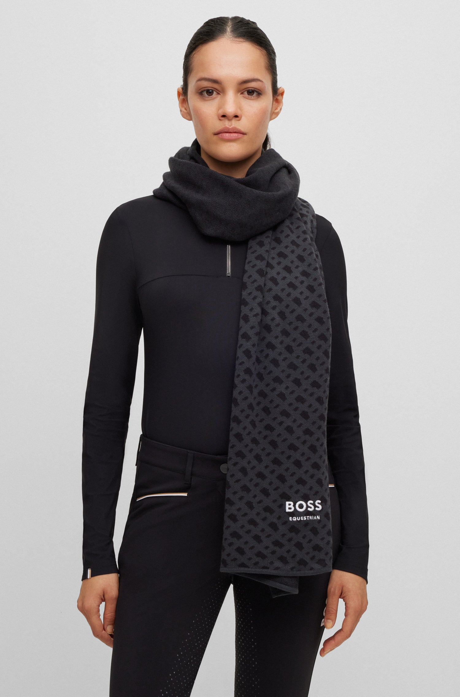 Boss Equestrian Monogram Scarf