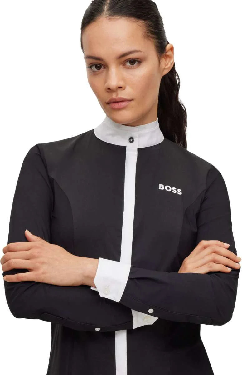 Boss Equestrian Womens Black Emma Show Shirt