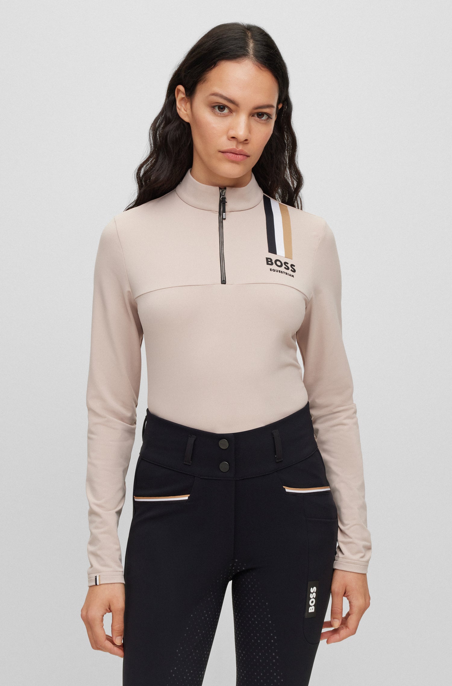 Boss Equestrian Lia Signature Training Shirt Beige