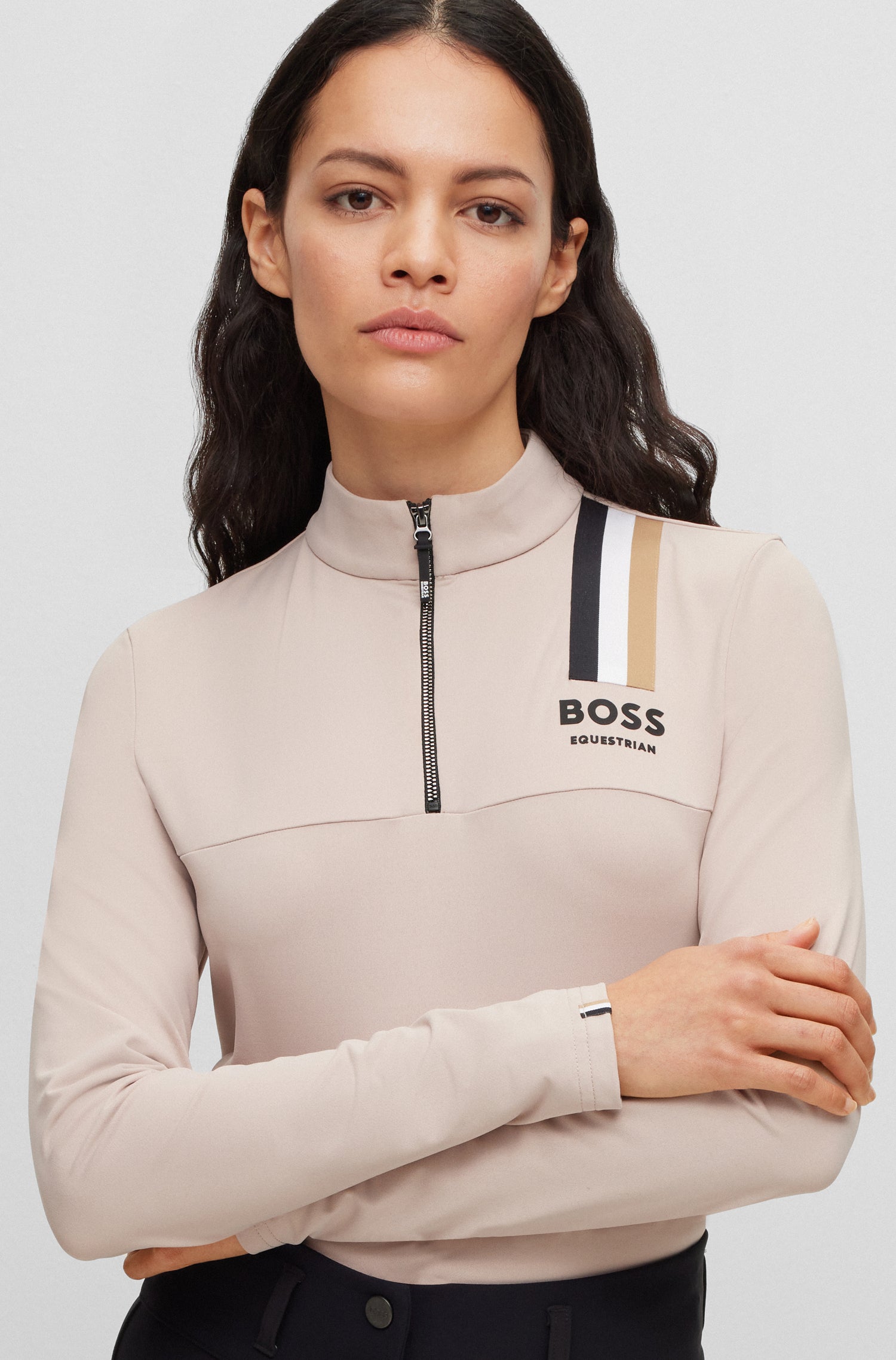 Boss Equestrian Lia Signature Training Shirt Beige