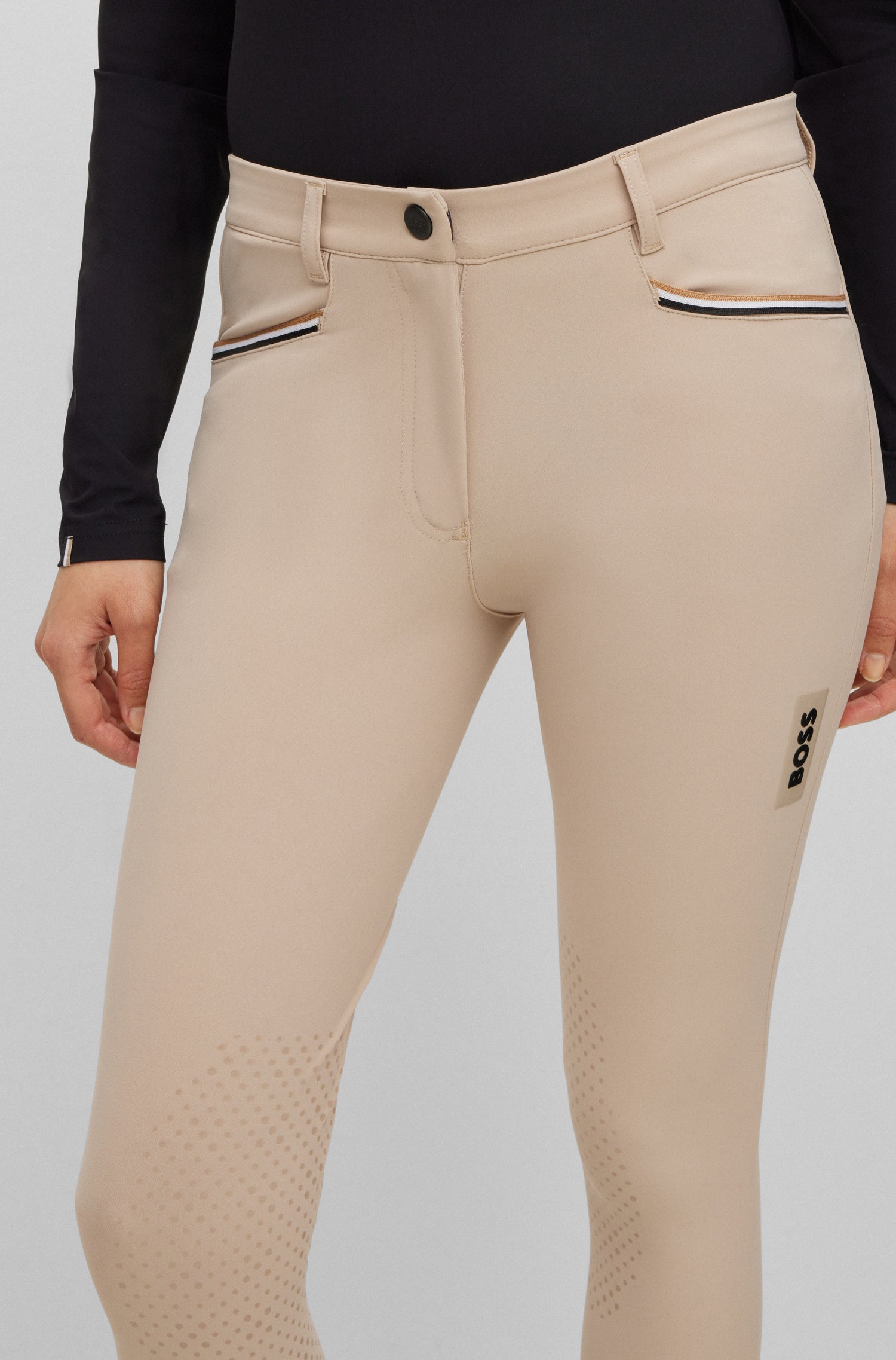 Boss Equestrian Hazel Knee Grip Breeches Beige