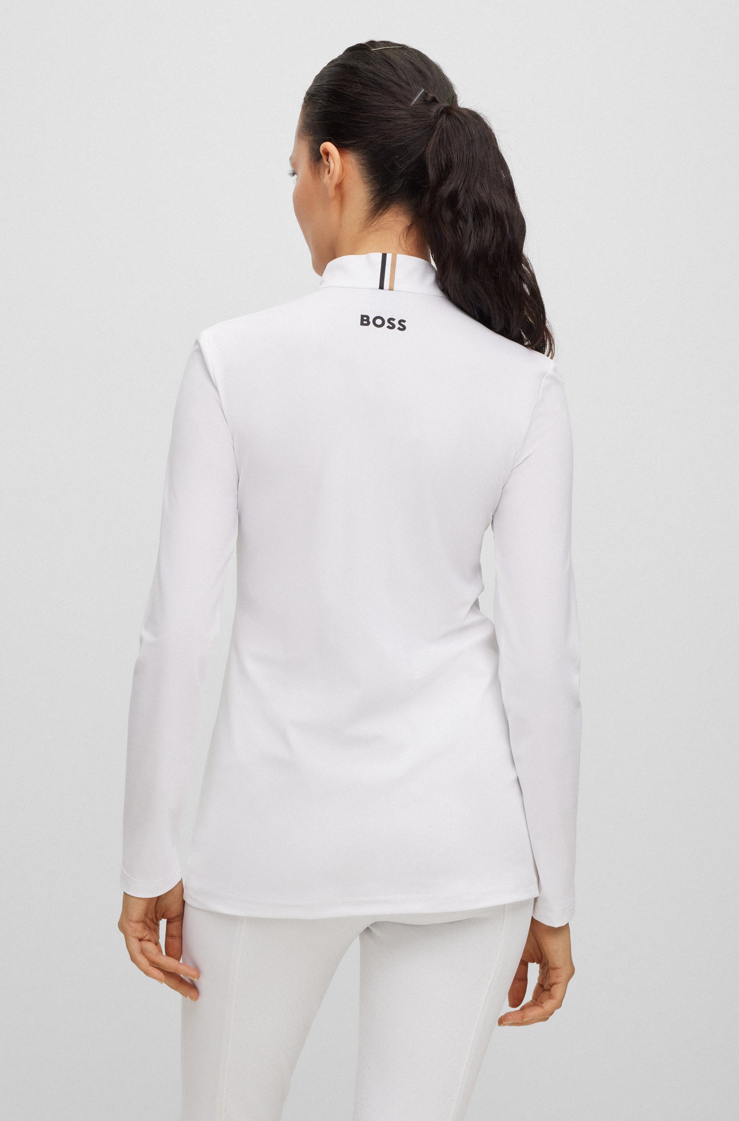 Boss Equestrian Womens Evy Sgniture Show Shirt White