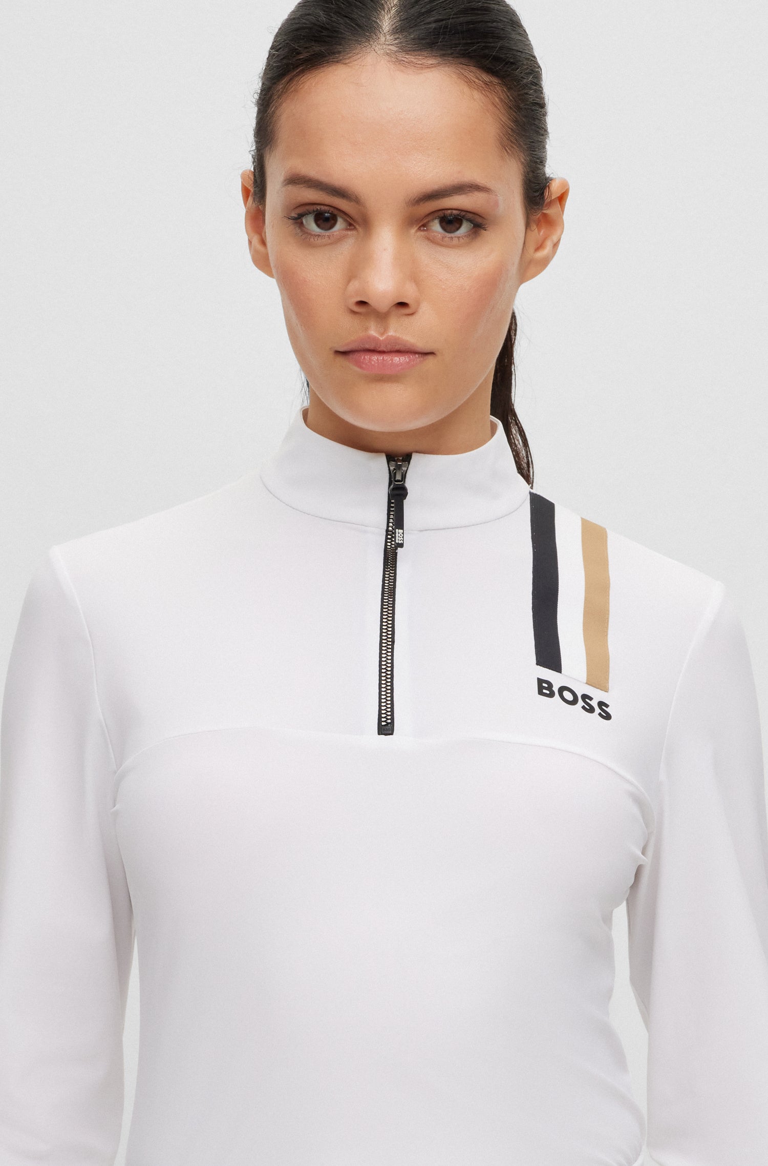 Boss Equestrian Womens Evy Sgniture Show Shirt White