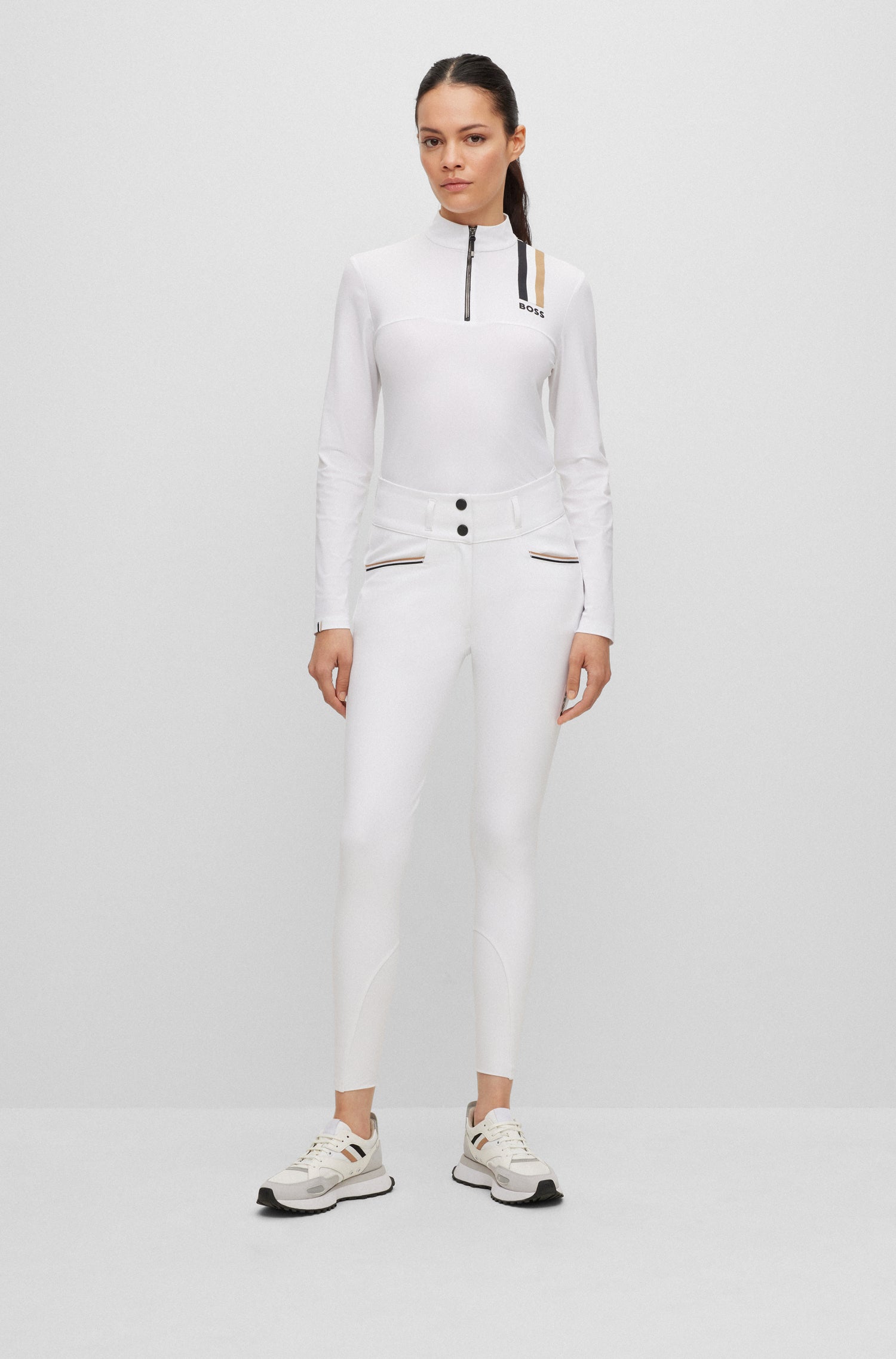 Boss Equestrian Womens Evy Sgniture Show Shirt White