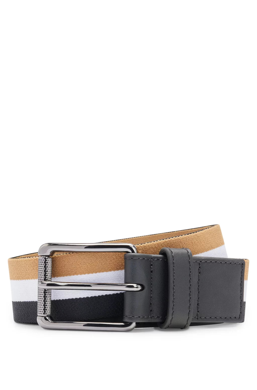 Boss Equestrian Pearth Mulit Stripe Signature Belt