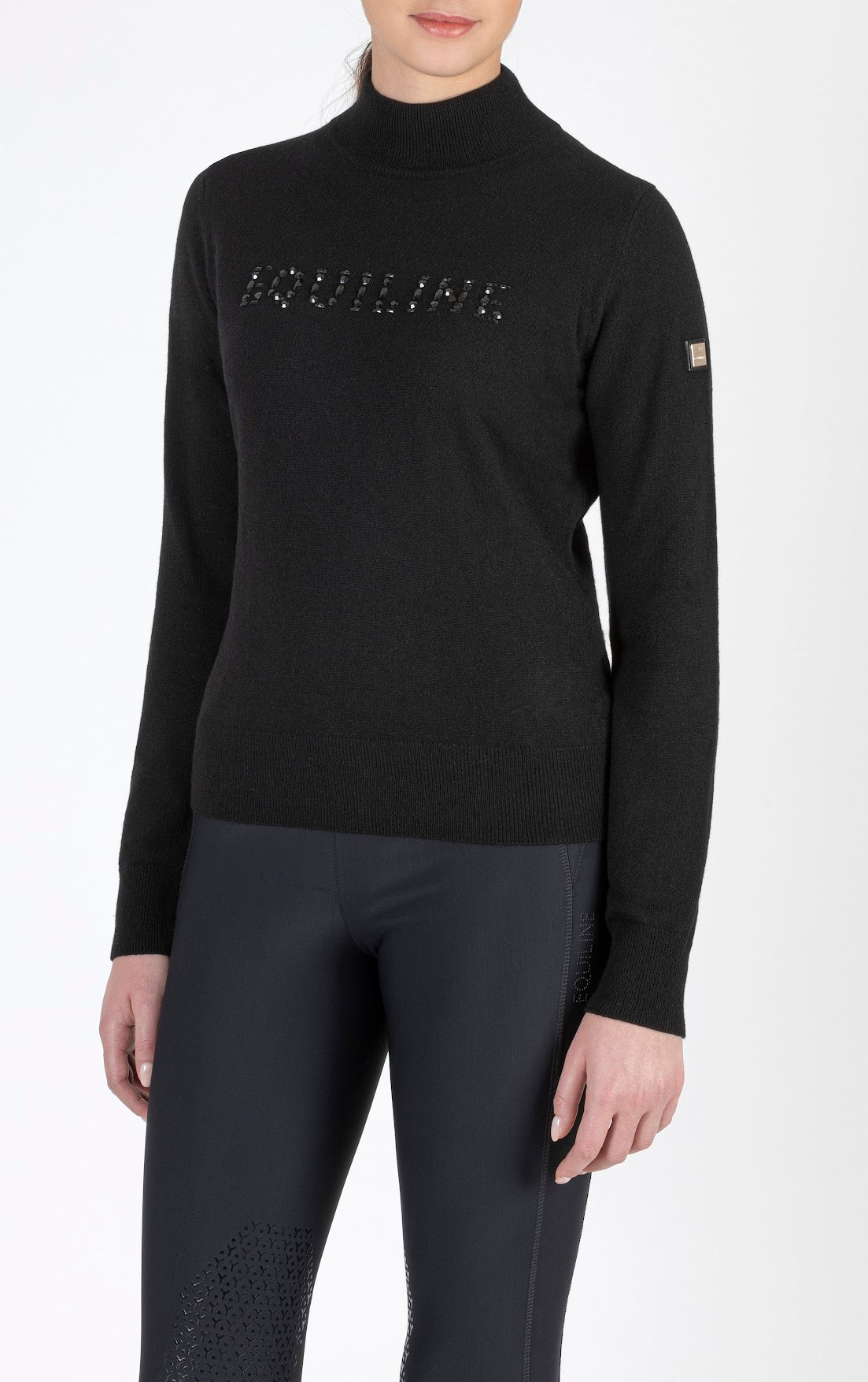 Equiline Collo Alto Women’s Black Crystal Jumper