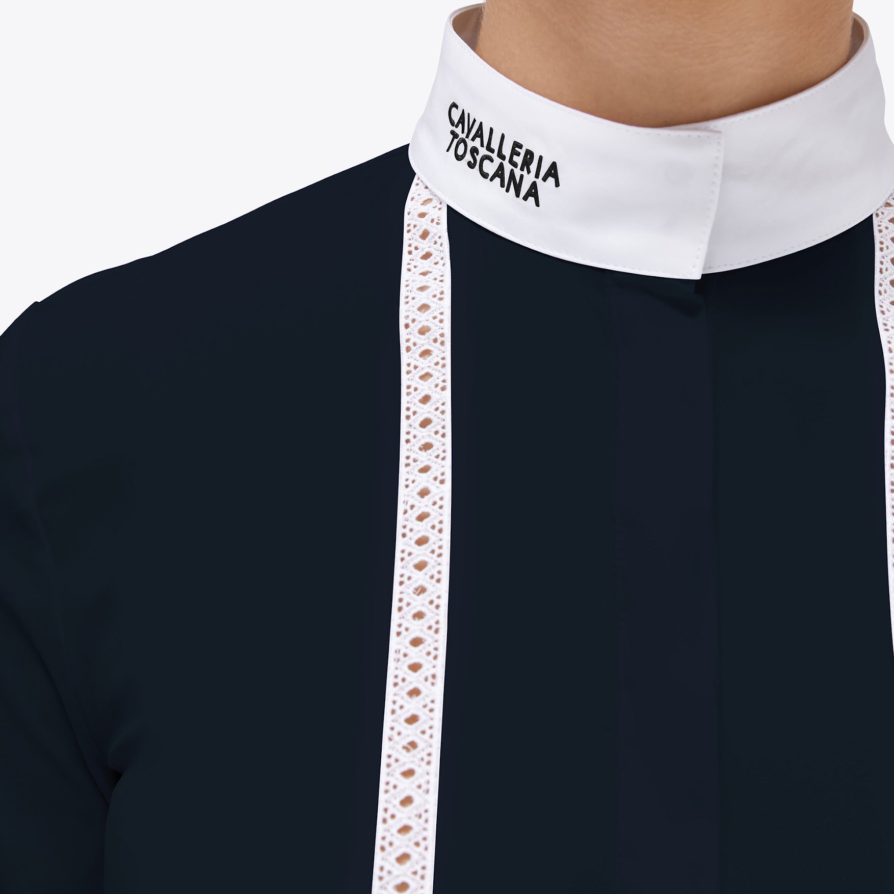 Cavalleria Toscana Sangallo Embroidery Jersey Long Sleeve Competition shirt