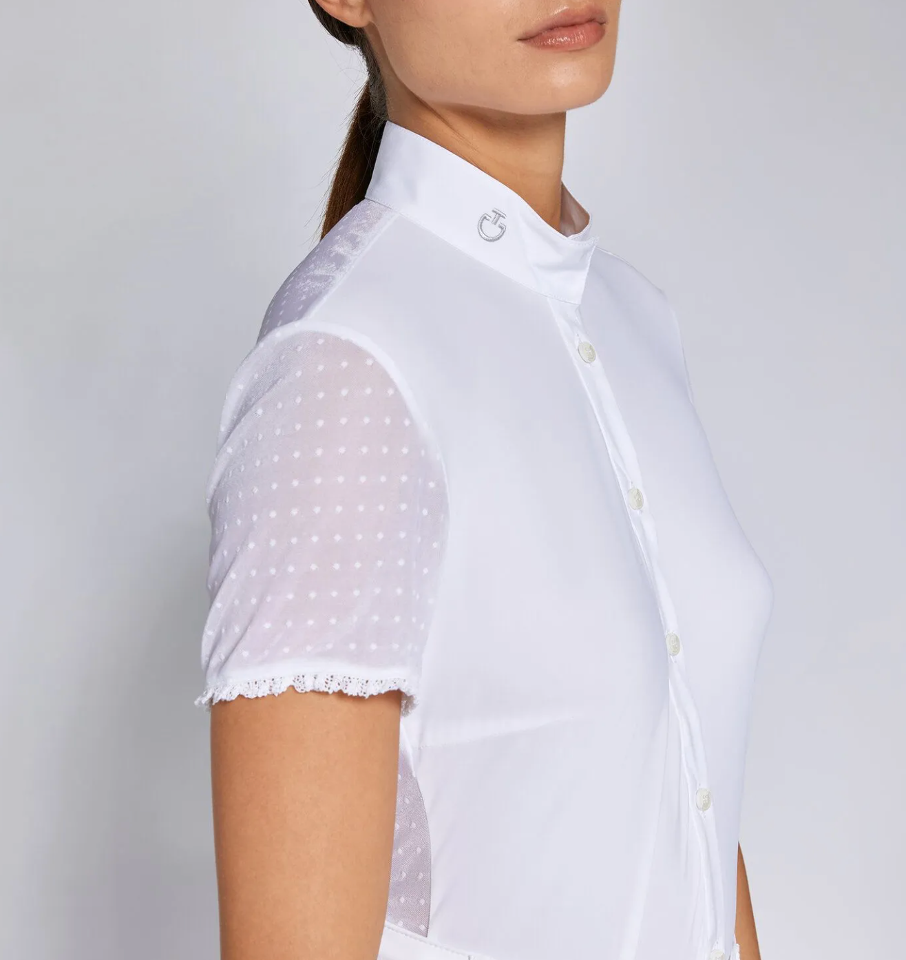 Cavalleria Toscana Jersey Polka Dot Short Sleeve Competition Shirt
