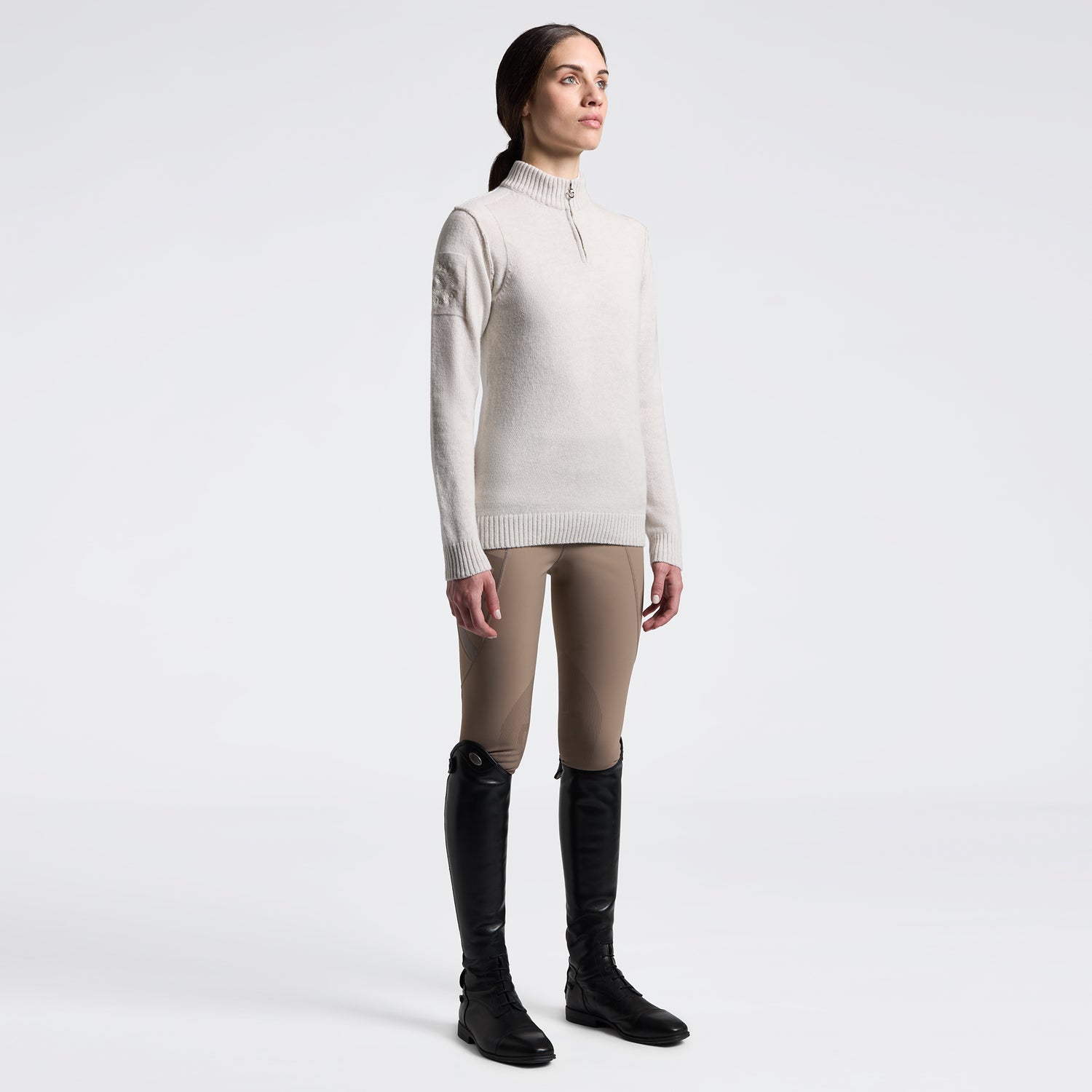 Cavalleria Toscana Pure Wool Half Zip TurtleNeck Sweater