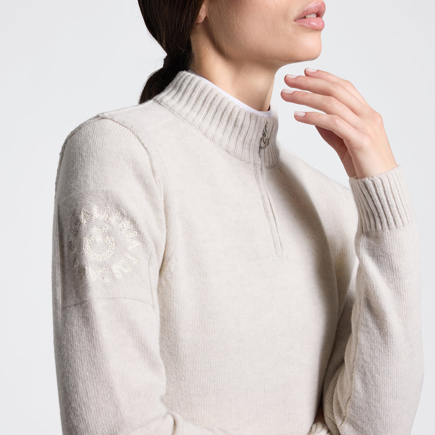 Cavalleria Toscana Pure Wool Half Zip TurtleNeck Sweater