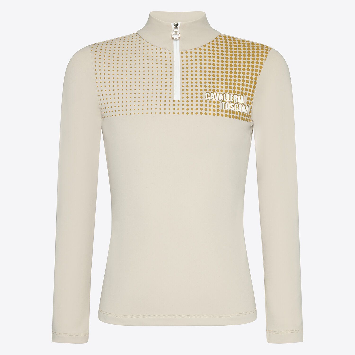 Cavalleria Toscana Pop Art Jersey Fleece L/S Zip Training Polo