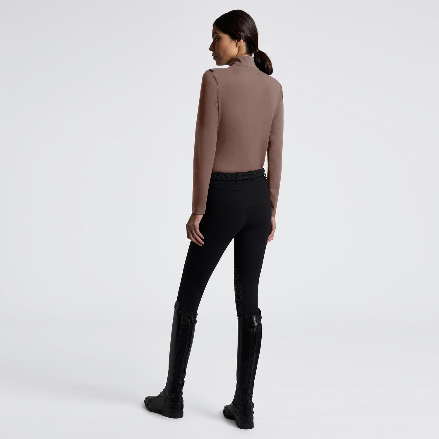 Cavalleria Toscana Jersey Fleece Half Zip L/S Turtleneck