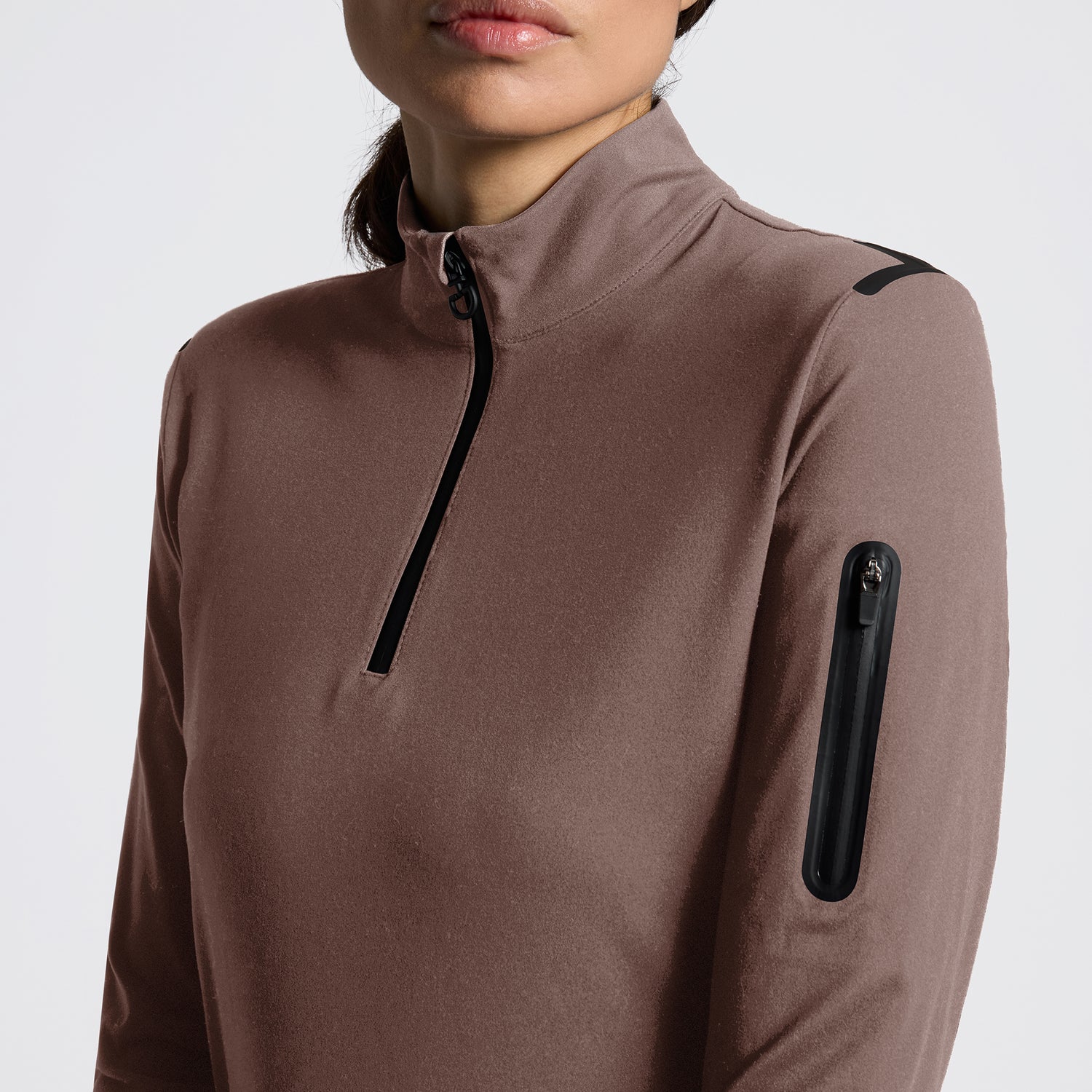 Cavalleria Toscana Jersey Fleece Half Zip L/S Turtleneck