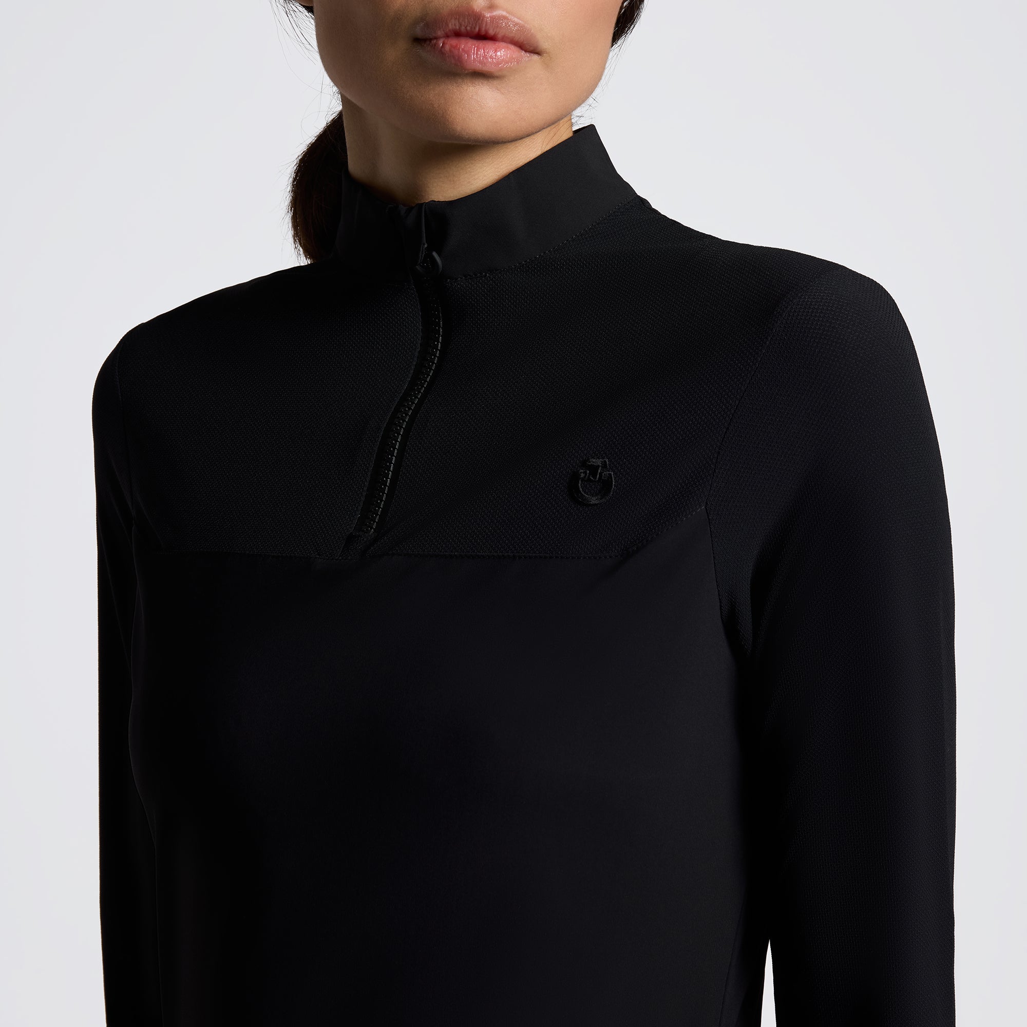 Cavalleria Toscana L/S Jersey W/Perforated Inserts Training Polo