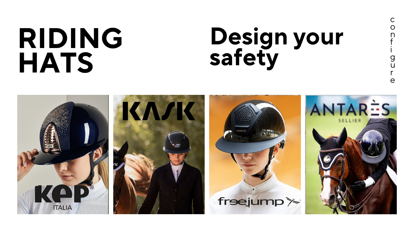 Equine riding hats from Antares KEP freejump and kask
