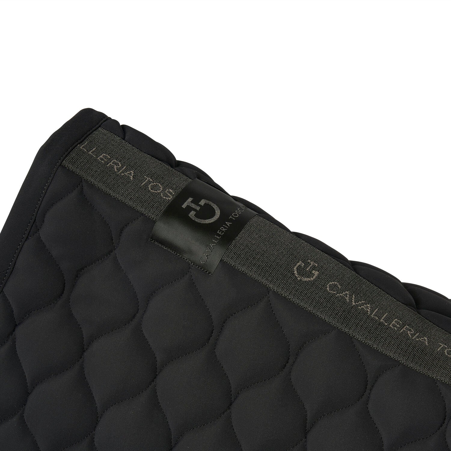 Cavalleria Toscana Circular Quilted Jersey Dressage Saddle Pad Black