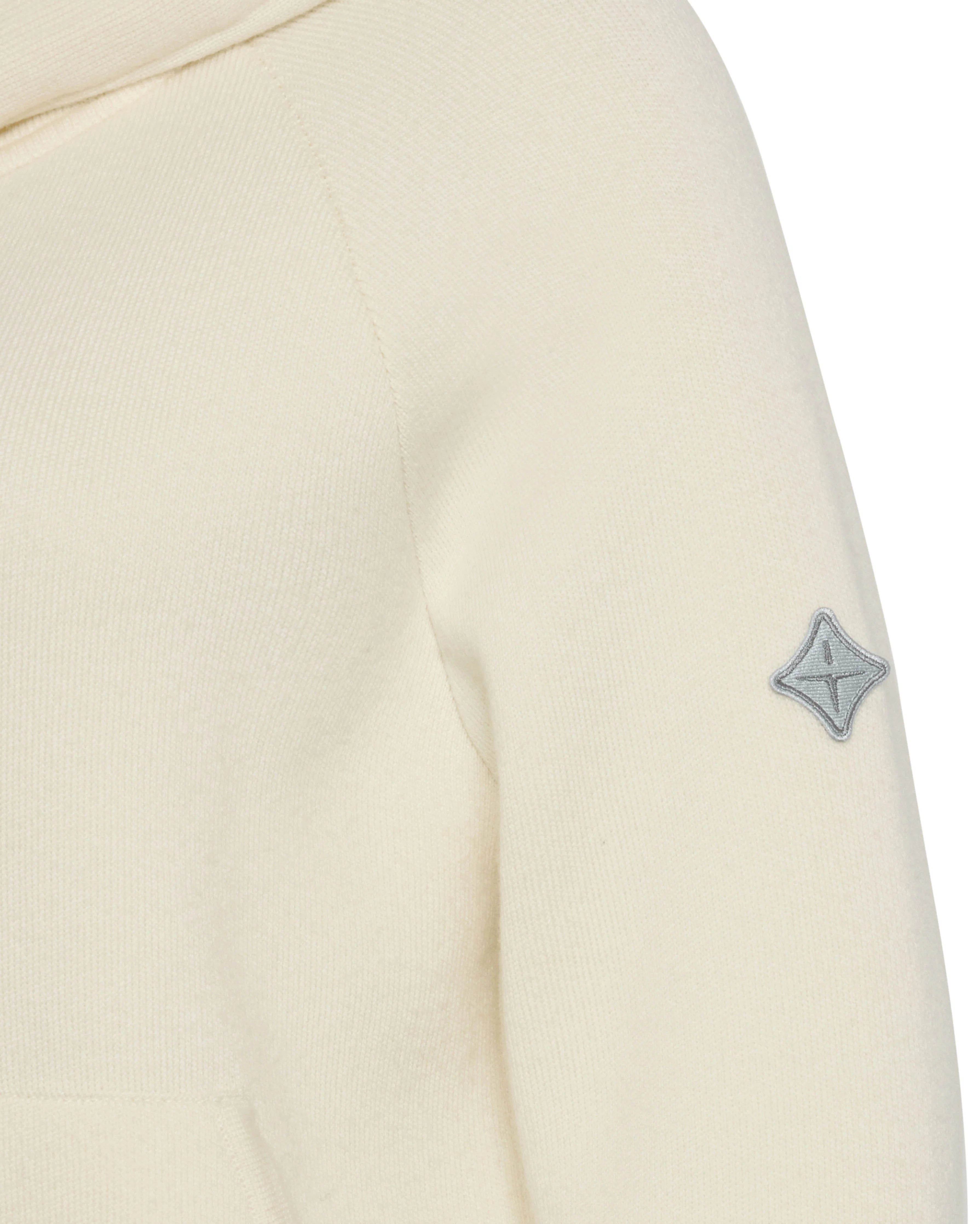 Trolle Loose Fit Extra Fine Merino Zip Hoodie Female off White