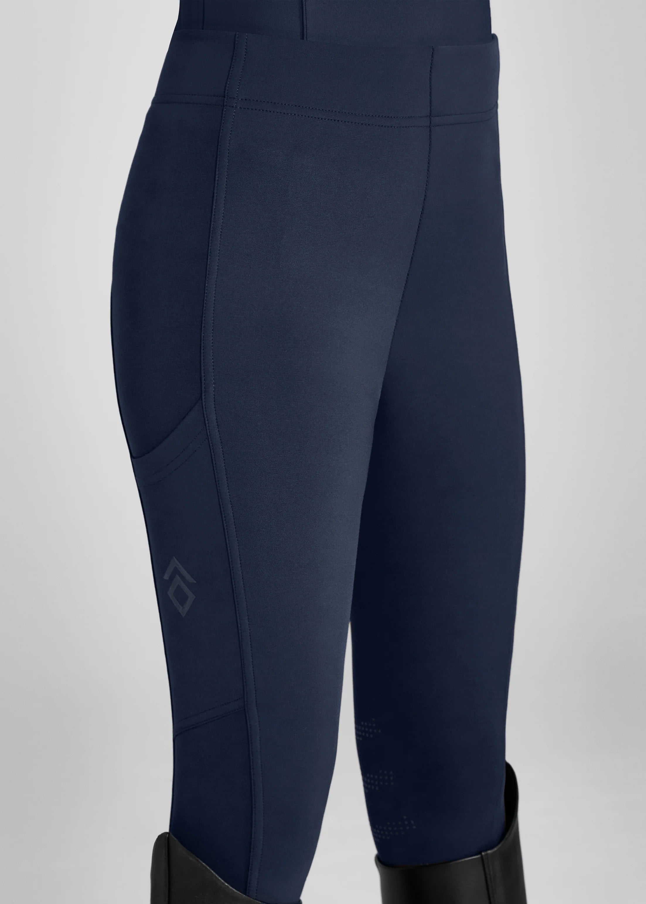 Aztec Diamond Navy Knee Grip Leggings