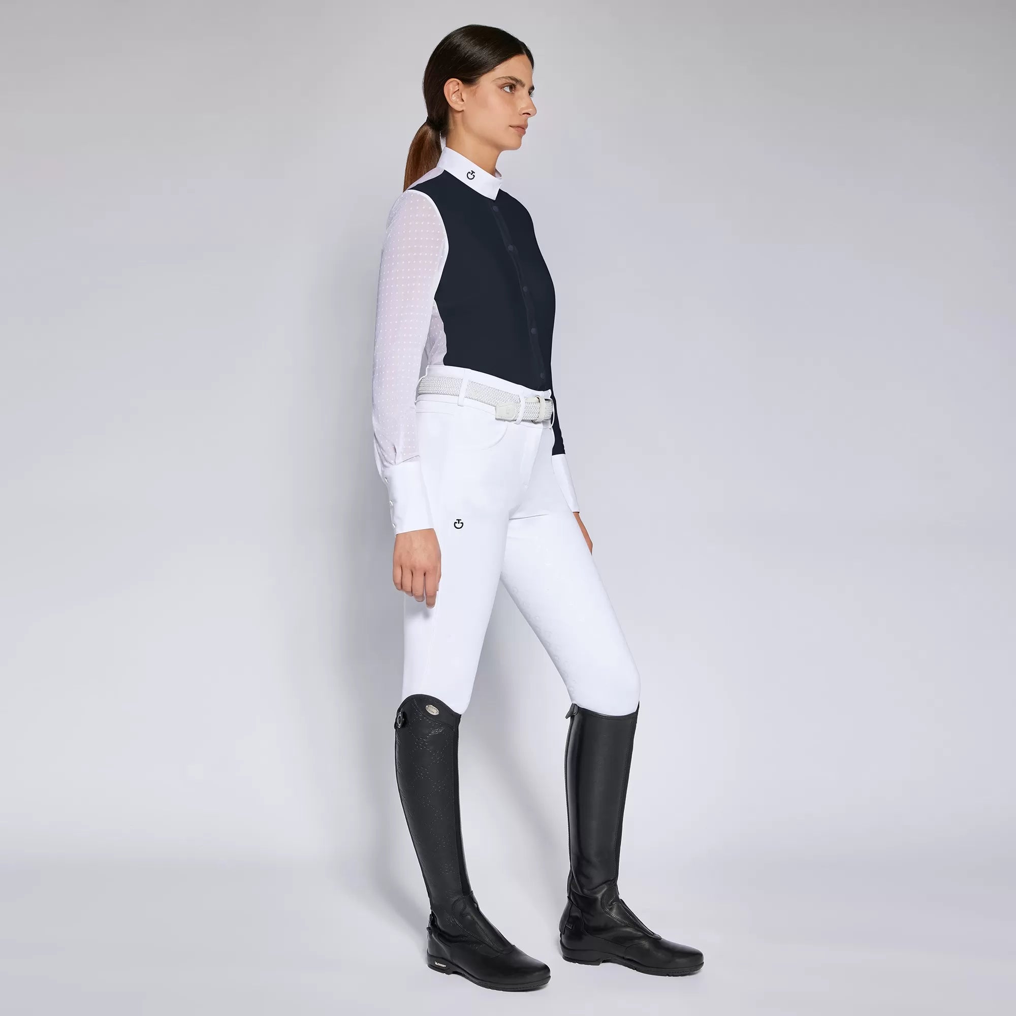 Cavalleria Toscana Jersey Polka Dot Long Sleeve Competition Shirt