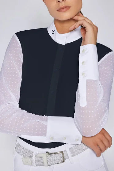 Cavalleria Toscana Jersey Polka Dot Long Sleeve Competition Shirt