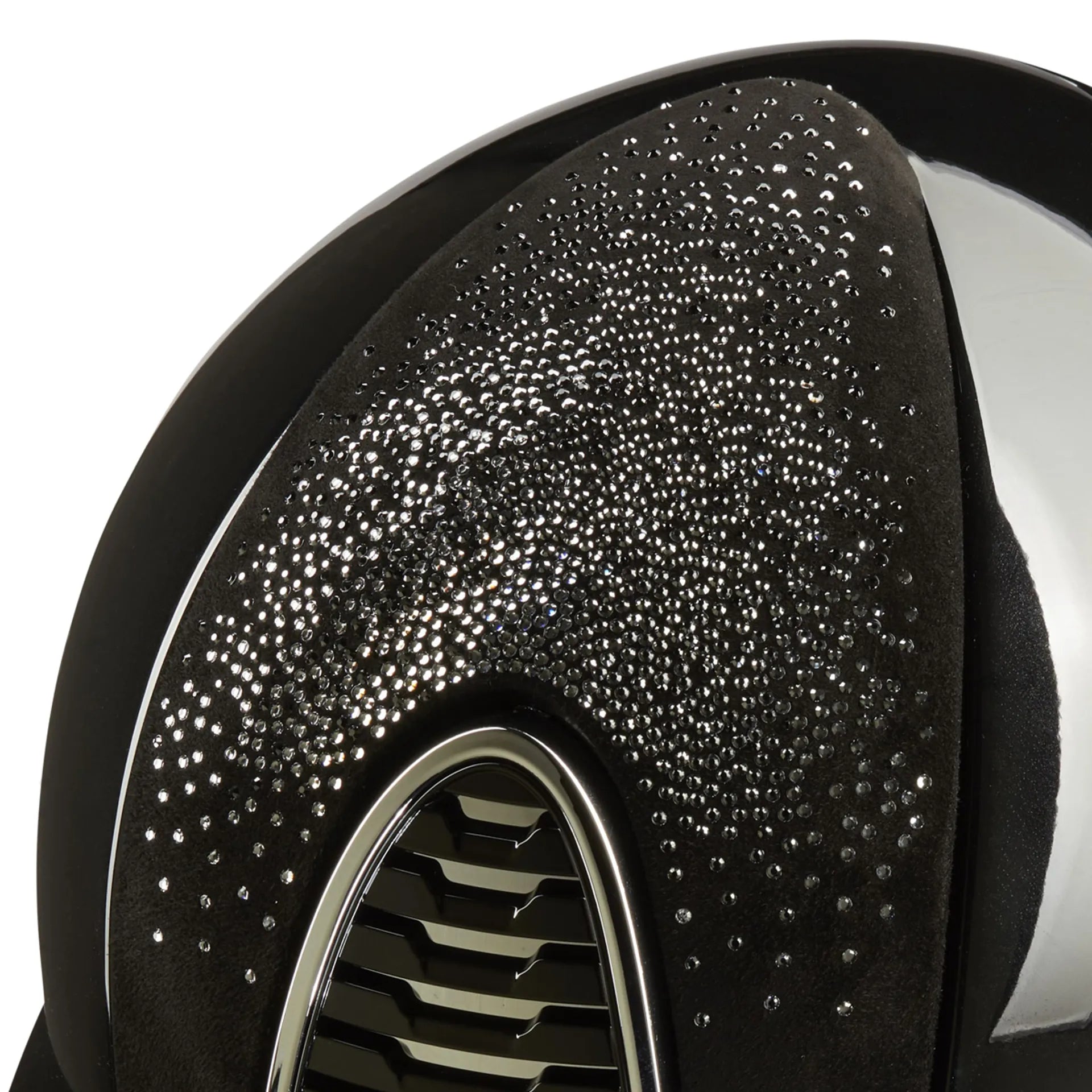 KEP Cromo 2.0 Polo Polish/Suede Nebula Riding Hat - Black/Silver