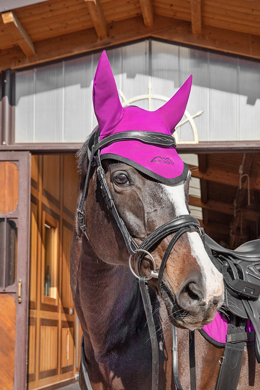 Reduced! Equiline Pink Contrast Trim Fly Veil