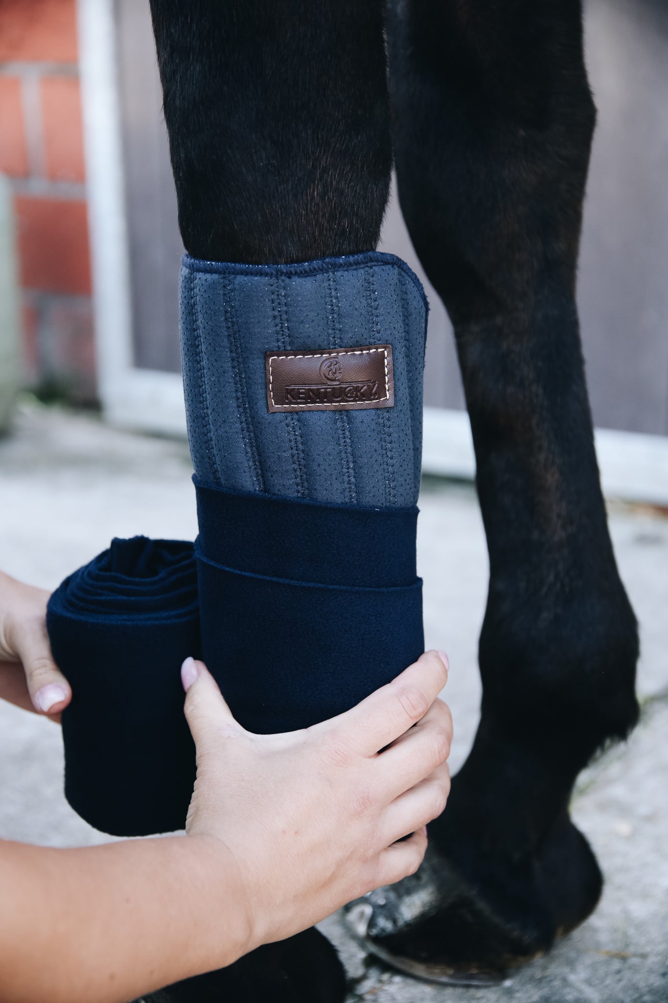 The Kentucky Working Bandage Pads Absorb keep the legs dry and absorbs sweat as well as impacts. Thanks to the breathable fabric, these pads offer better air circulation to prevent over-heating. They don’t slip down and have great cushioning against the skin. They can be used with stable bandages but also as a medical dressing. Sold in a set of four and easy care, they are specially made to sustain the washing machine at 30° (no dryer) 45 x 40 cm Navy