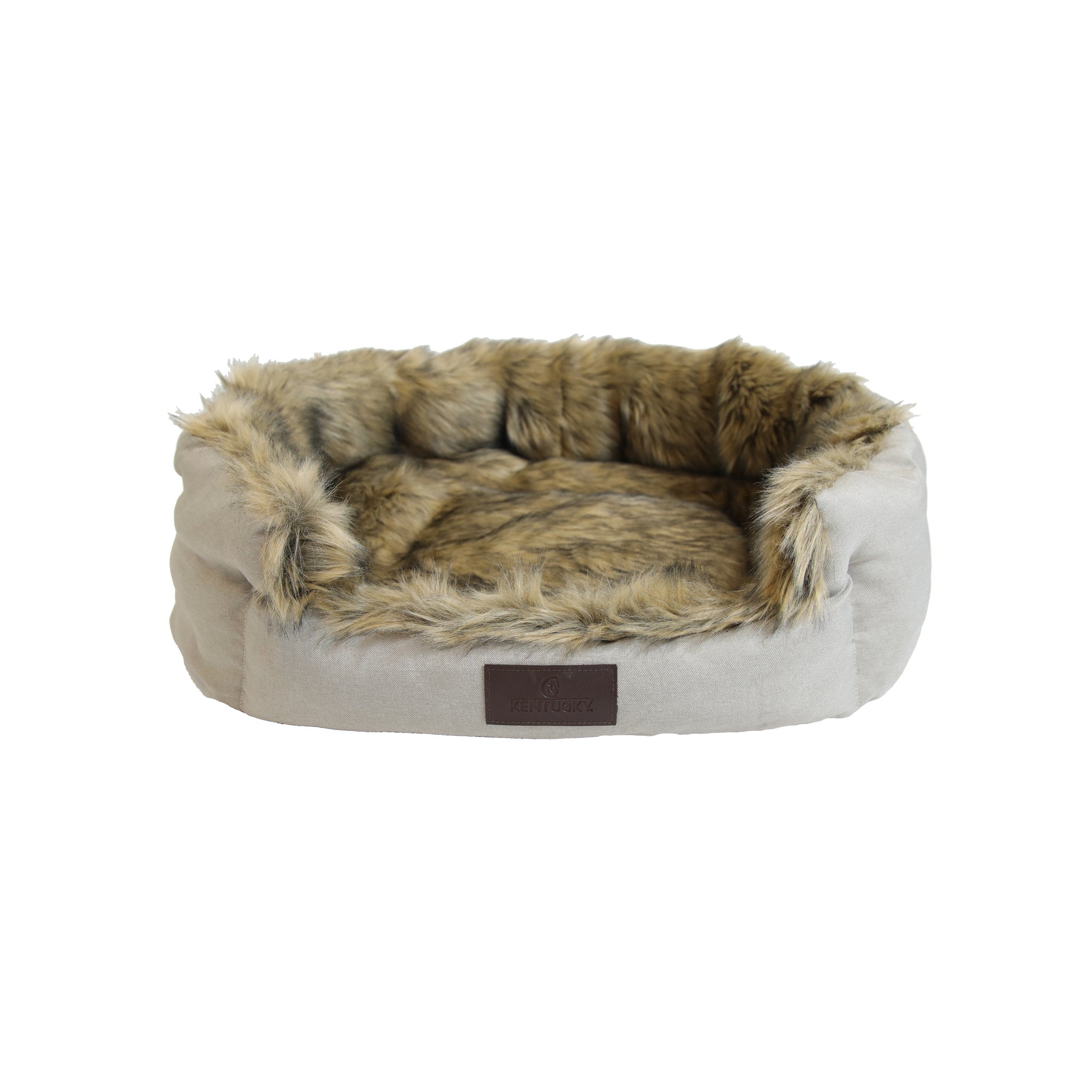 The Kentucky Dog Bed Cave will make your dog feel very cozy and spoiled. Made of comfortable and super soft racoon faux fur on the inside, this bed will ensure your dog feels snug when curling up for a snooze.