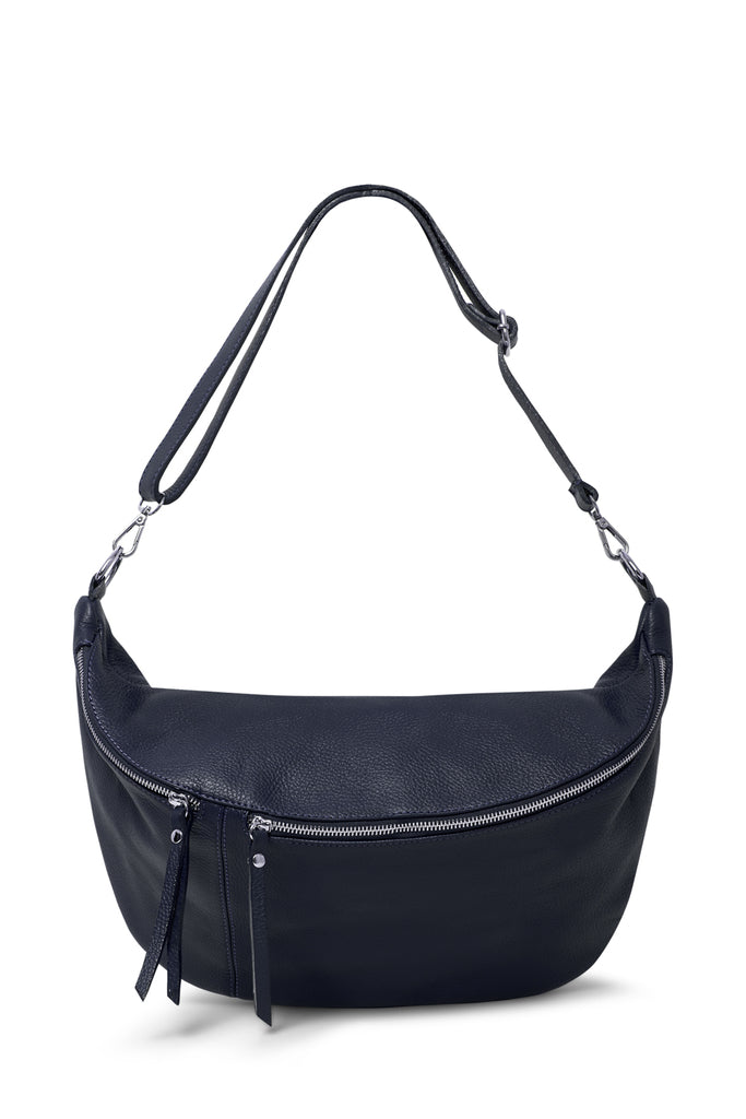 Leather Oversized Half Moon Bag