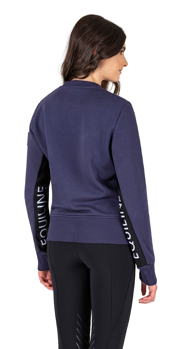 The Equiline Cartec Sweatshirt in cobalt is perfect for the colder weather. Featuring the Equiline logo down the side and sleeve is a bi stretch fabric for a perfect fit.