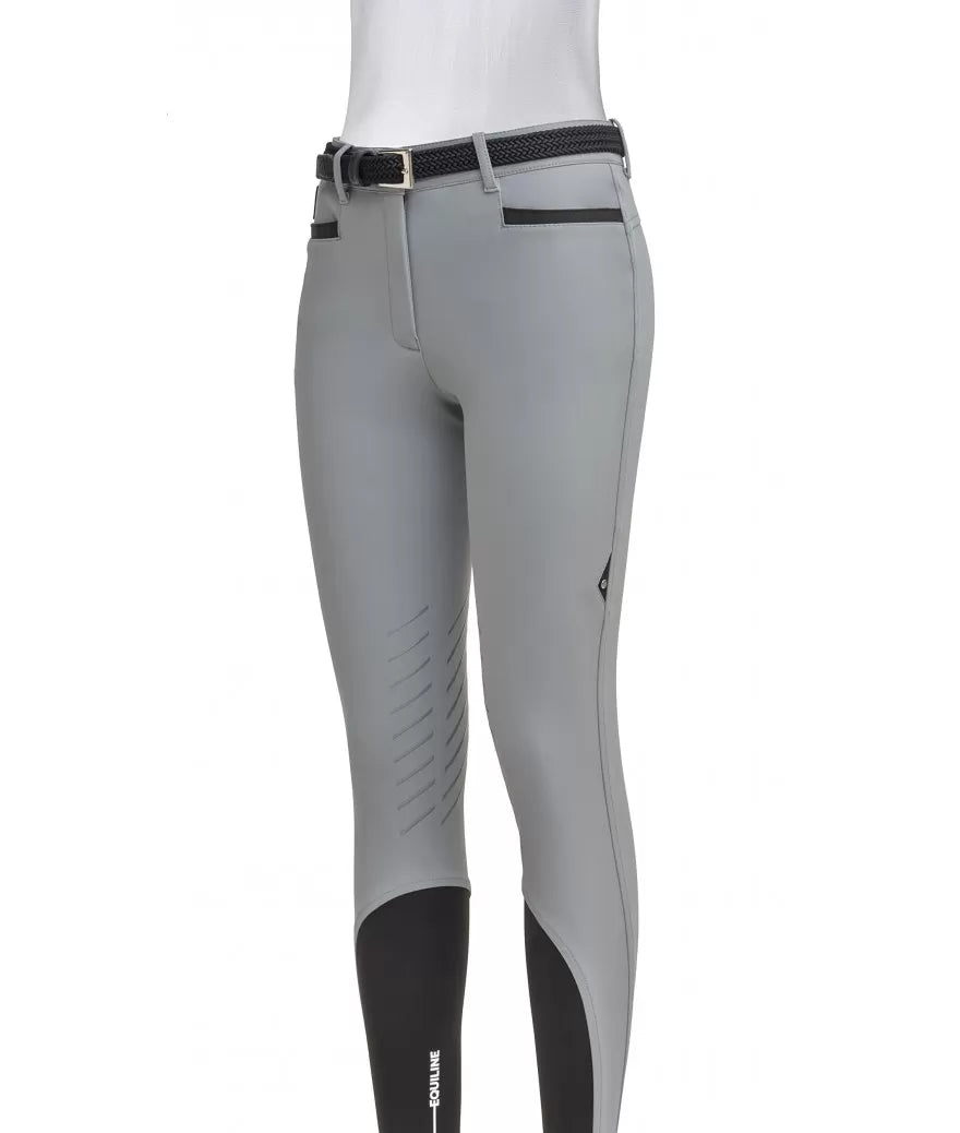Reduced! Equiline Light Grey Caltek Knee Grip Breeches