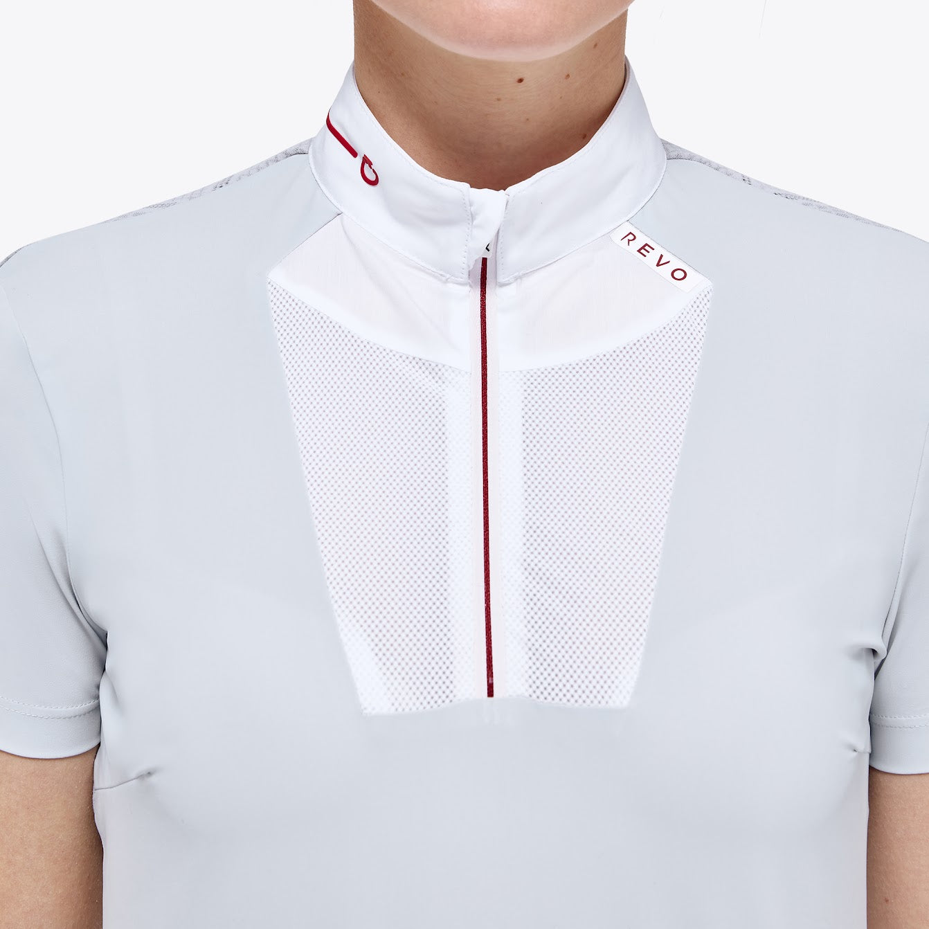 Cavalleria Toscana Light Grey Revo Red Label Tech Knit Show Shirt