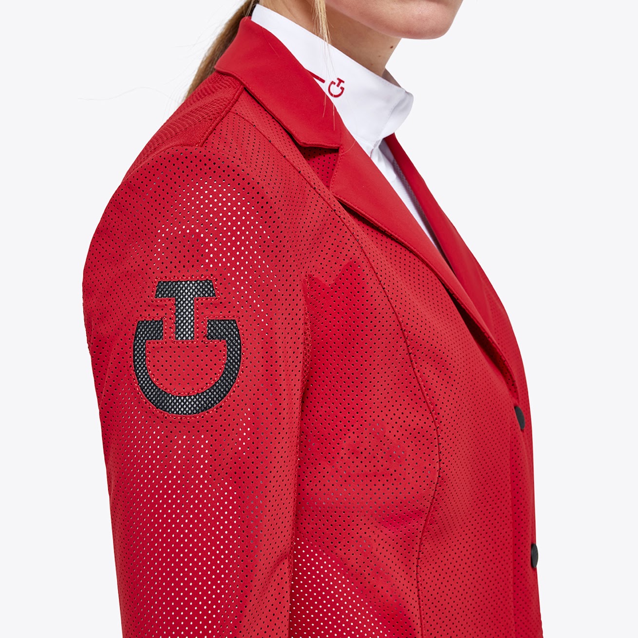 The new perforated revo show jacket from Cavalleria Toscana’s Revolution collection.