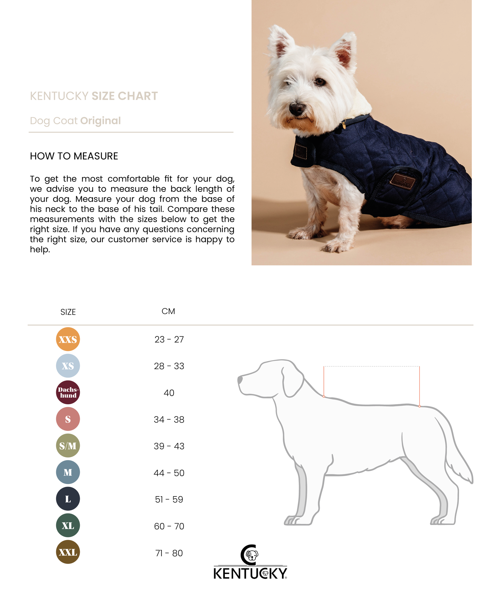 The Kentucky outstanding Dog Coat was made to match the new line of horse rugs. It has a filling of 160gand features an artificial rabbit skin lining for extra comfort which creates tiny air pockets that trap and retain the body heat of the dog. The soft lining also polishes the dog’s hairs and the artificial sheepskin on the neck offers comfort and warmth.