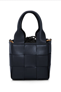 This luxury leather bag is gorgeous. The leather woven leather creates a basket leather Bag with leather handles. Internal drawstring bag to keep your valuables safe. Long strap also available if required to wear over the shoulder or cross body.