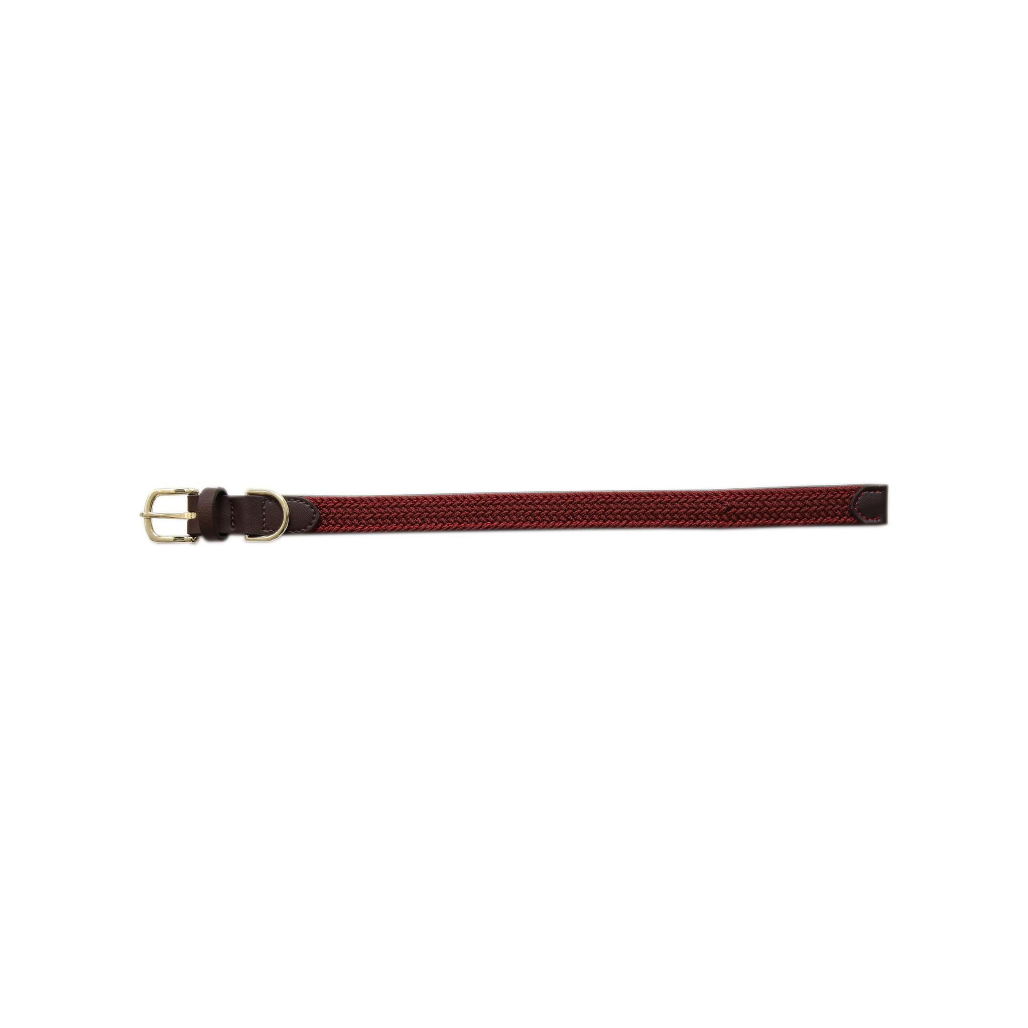 The Kentucky Plaited Nylon Dog Collar is made of artificial leather on the back and the buckle / end (100% animal and vegan friendly) and has a nylon braided design on the face. The dog collar features a gold buckle and ring to attach to the matching Kentucky Plaited Nylon Dog Lead. The small hanger with Kentucky Dog Paw logo can be engraved with your dog&