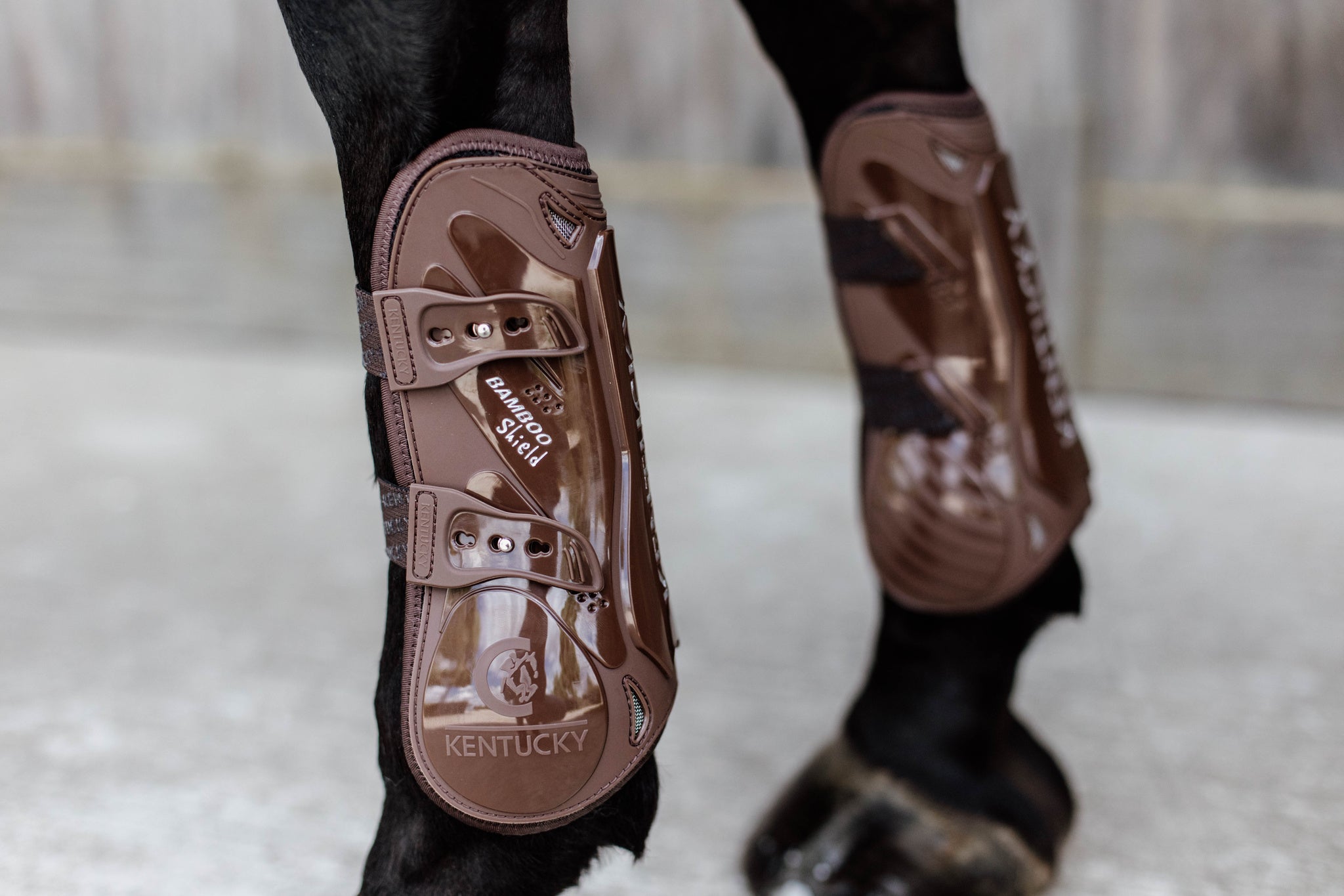 Kentucky Vegan Sheepskin Tendon Boots Bamboo Shield with Elastic fastenings are now available following years of research and development. The Kentucky Bamboo Sheild Supersedes the already very popular Kentucky Sheepskin Tendon Boot. The new advanced Technology Bamboo Shield provides the ultimate protection to the tendon area, if your horse should over reach higher up the leg.