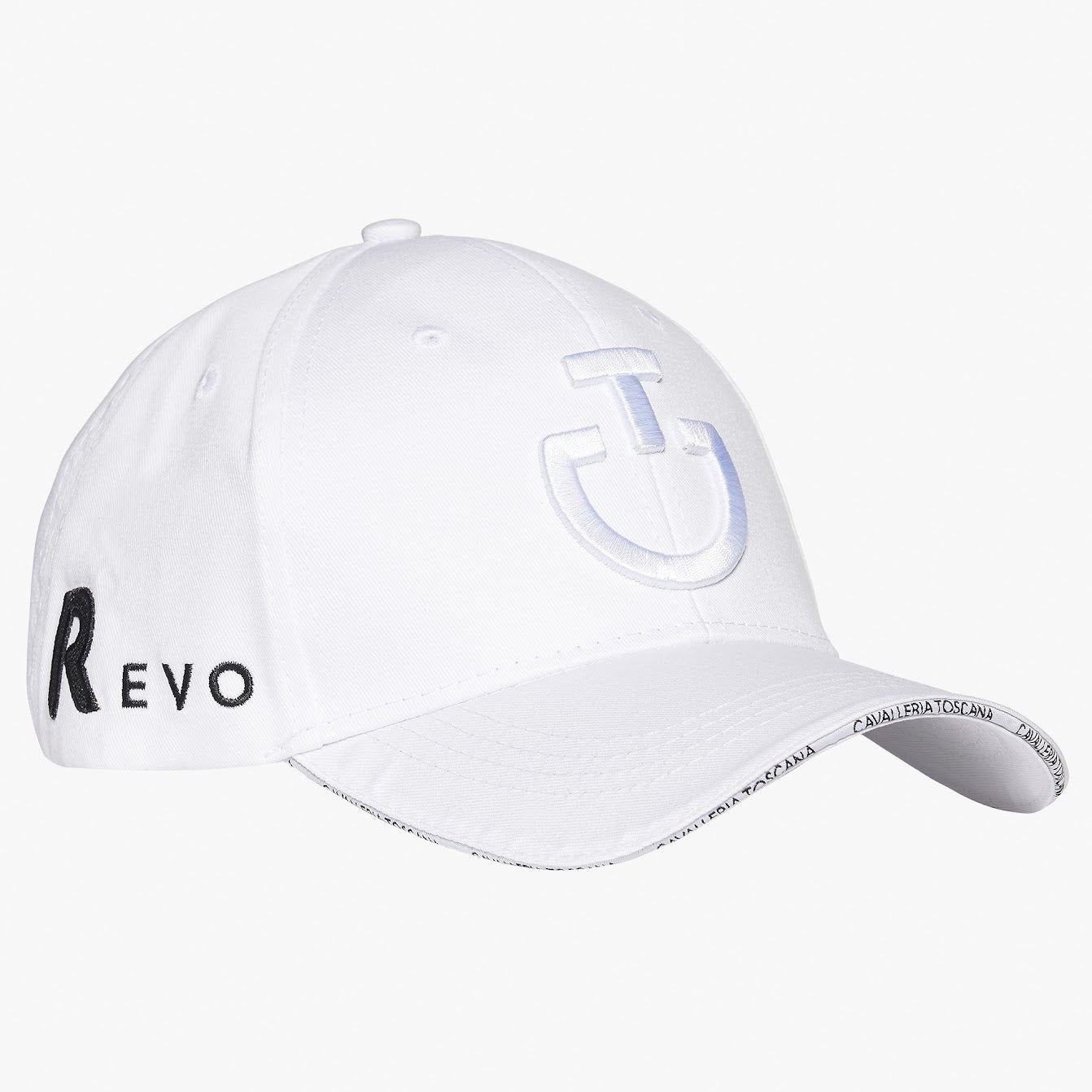 The new Cavalleria Toscana cap has the gold Revolution logo on the side with embroidered logo on the front. Matching Items available